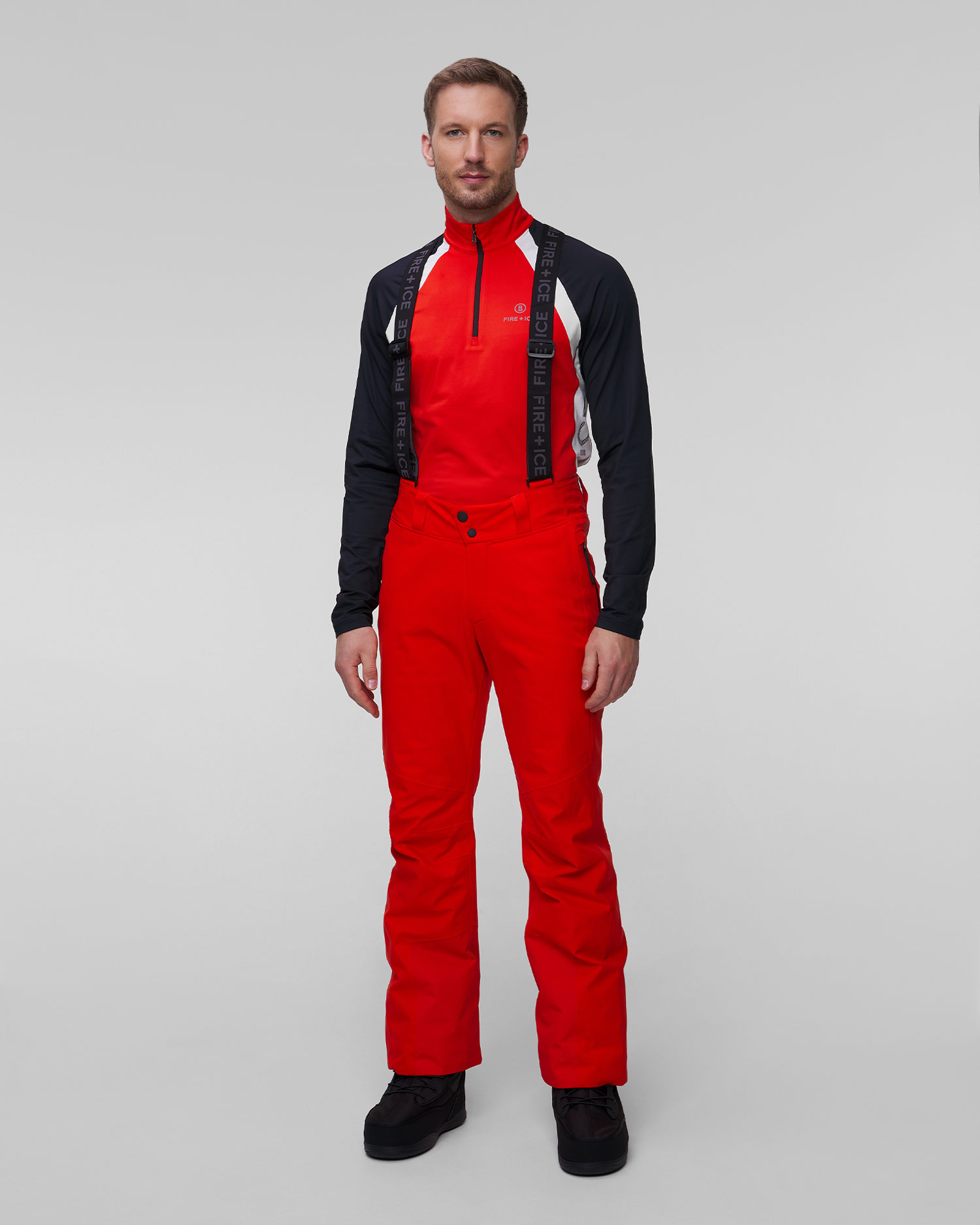 Czerwone spodnie narciarskie męskie BOGNER FIRE+ICE Scott3-T