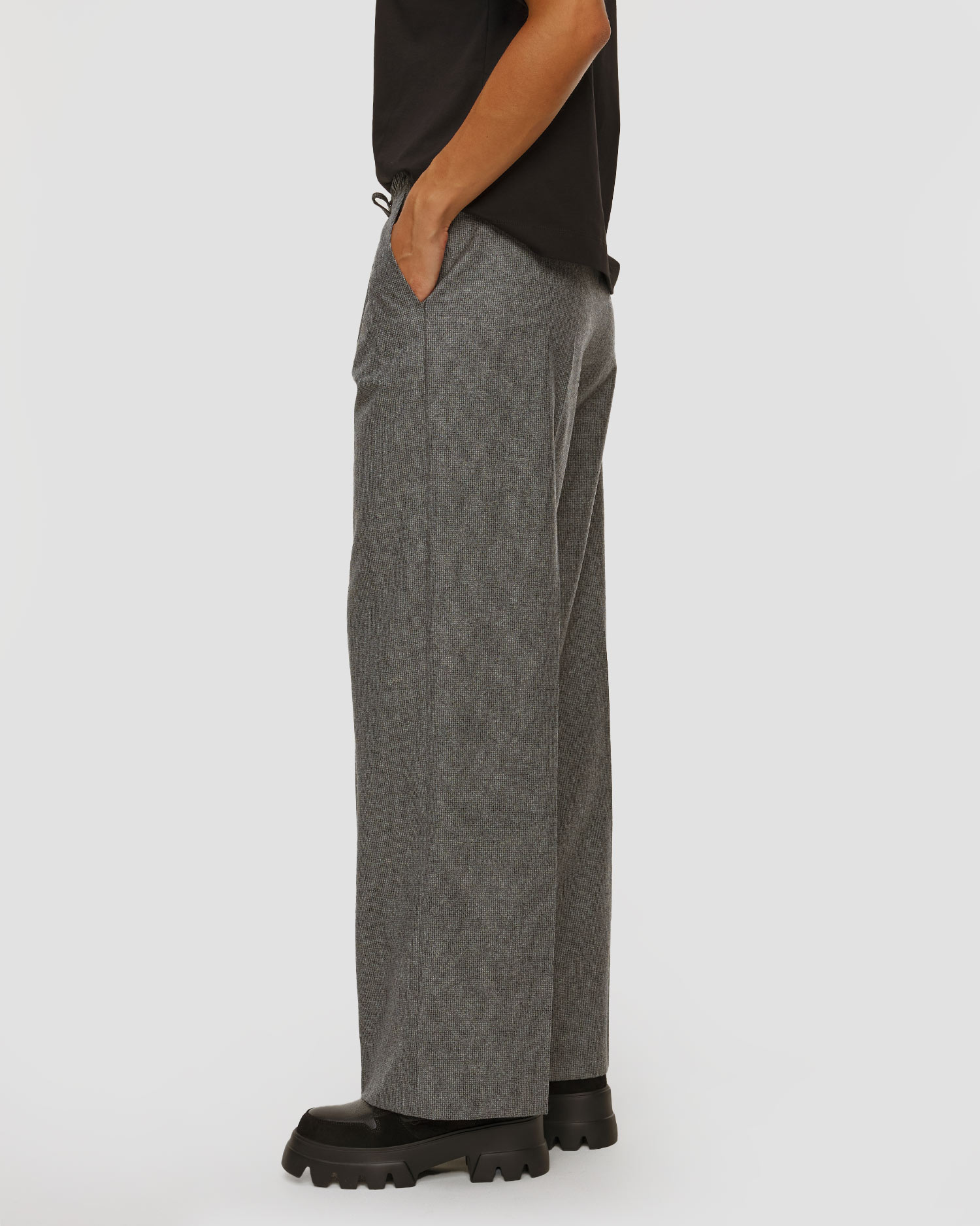 Dámské šedé vlněné kalhoty BOGNER Ella-1