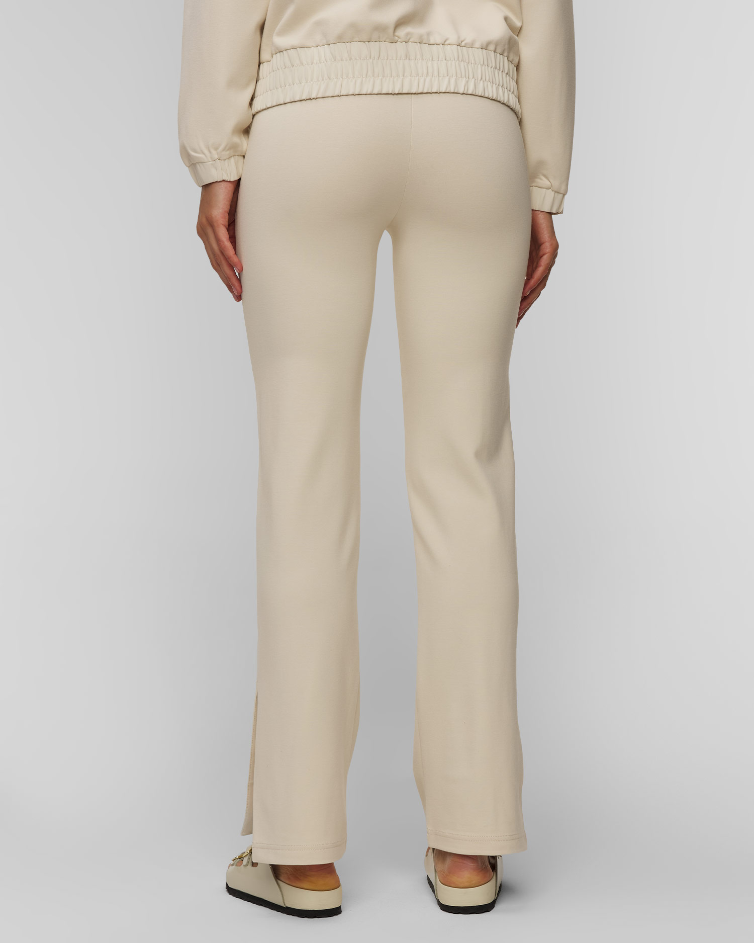 Pantaloni din viscoză bej pentru femei BOGNER Alley