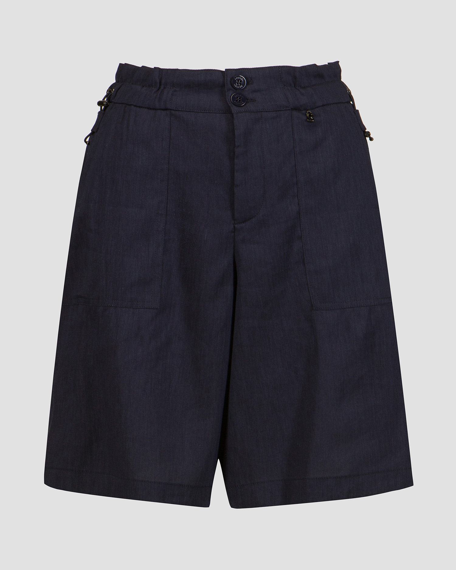 Tmavě modré dámské lněné kraťasy BOGNER Reana