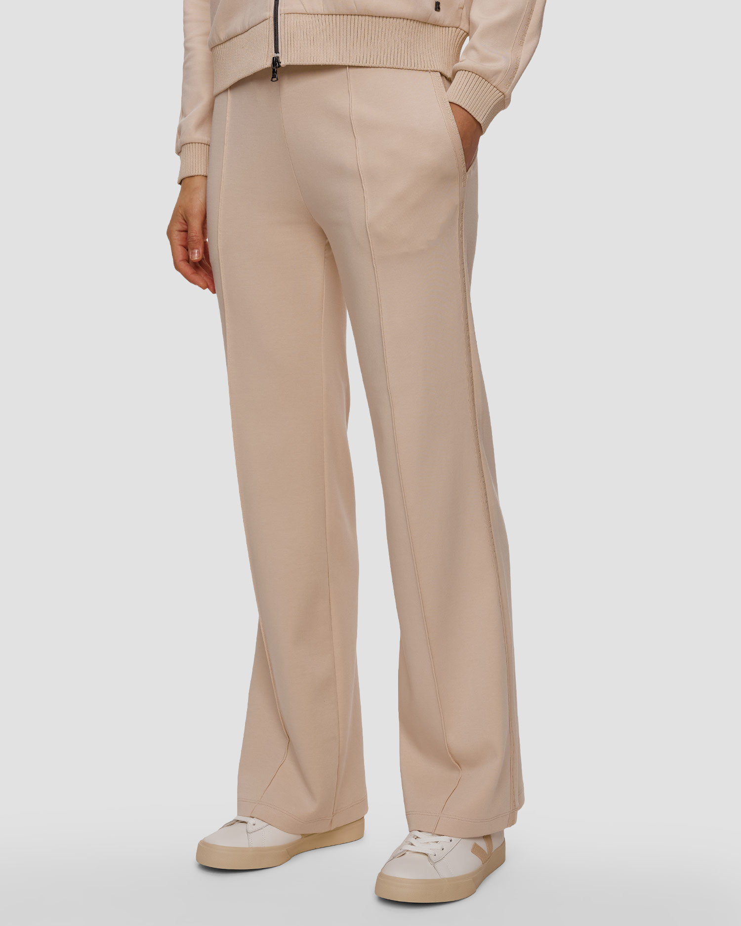 Pantalon avec modal pour femmes BOGNER Noemi, Couleur: Beżowy