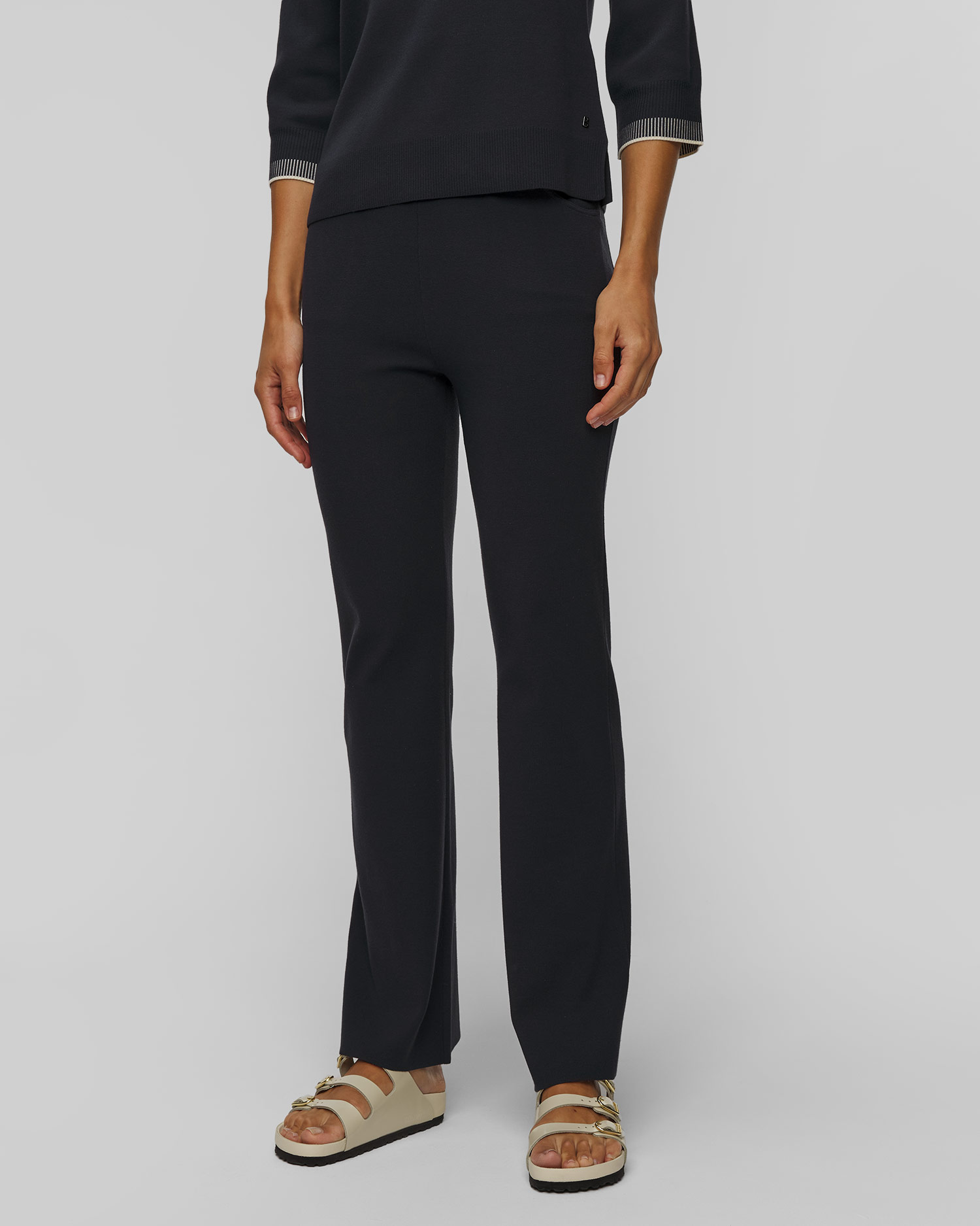 Dámske tmavomodré viskózové nohavice BOGNER Benette