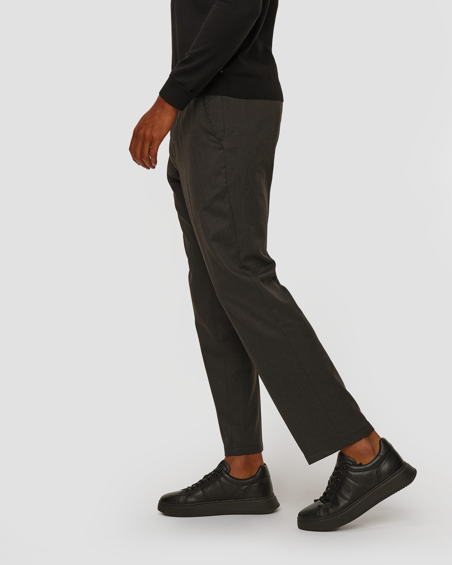 Pánske sivé vlnené nohavice BOGNER Marcus