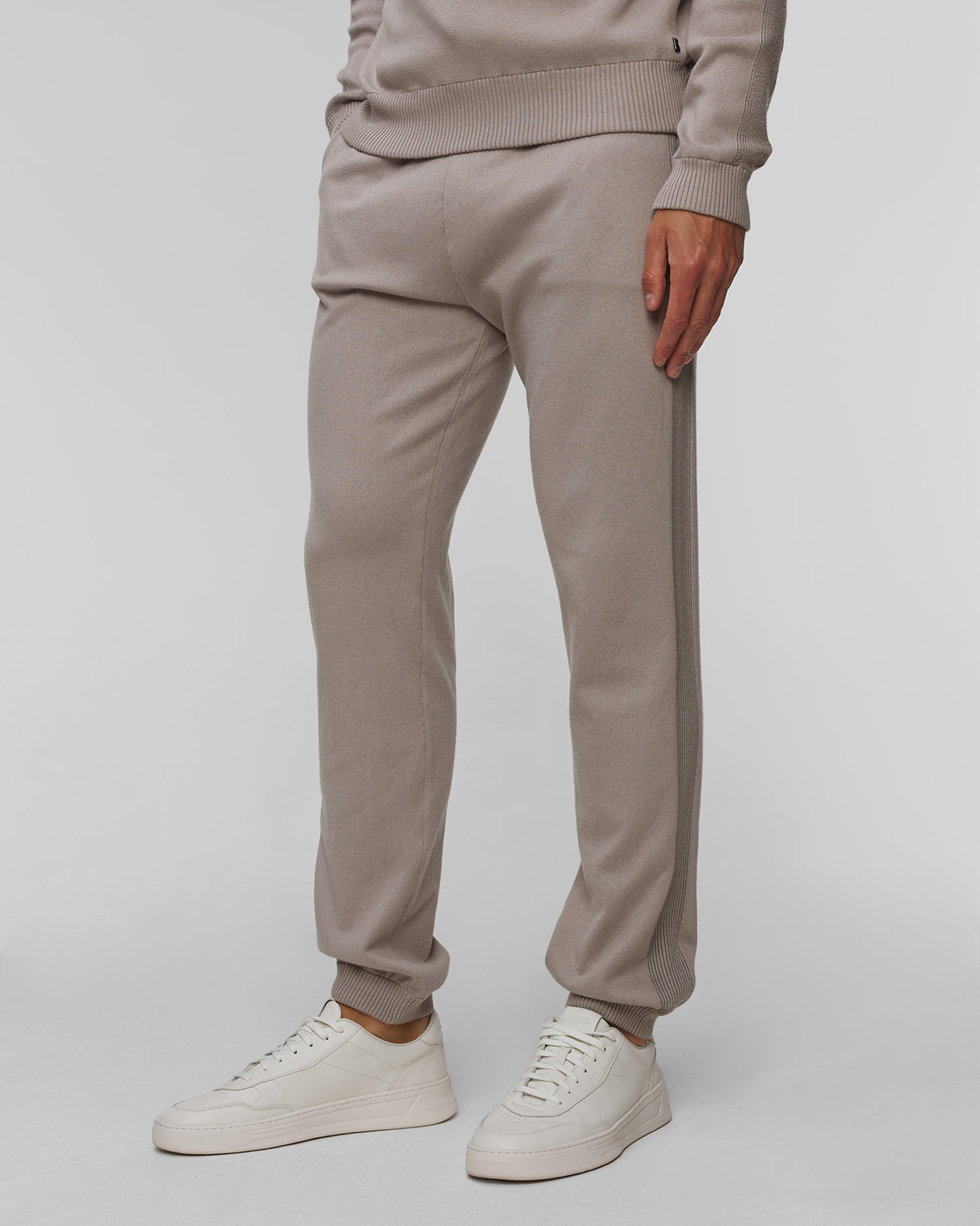 Pánske sivé nohavice s kašmírom BOGNER Nelwin