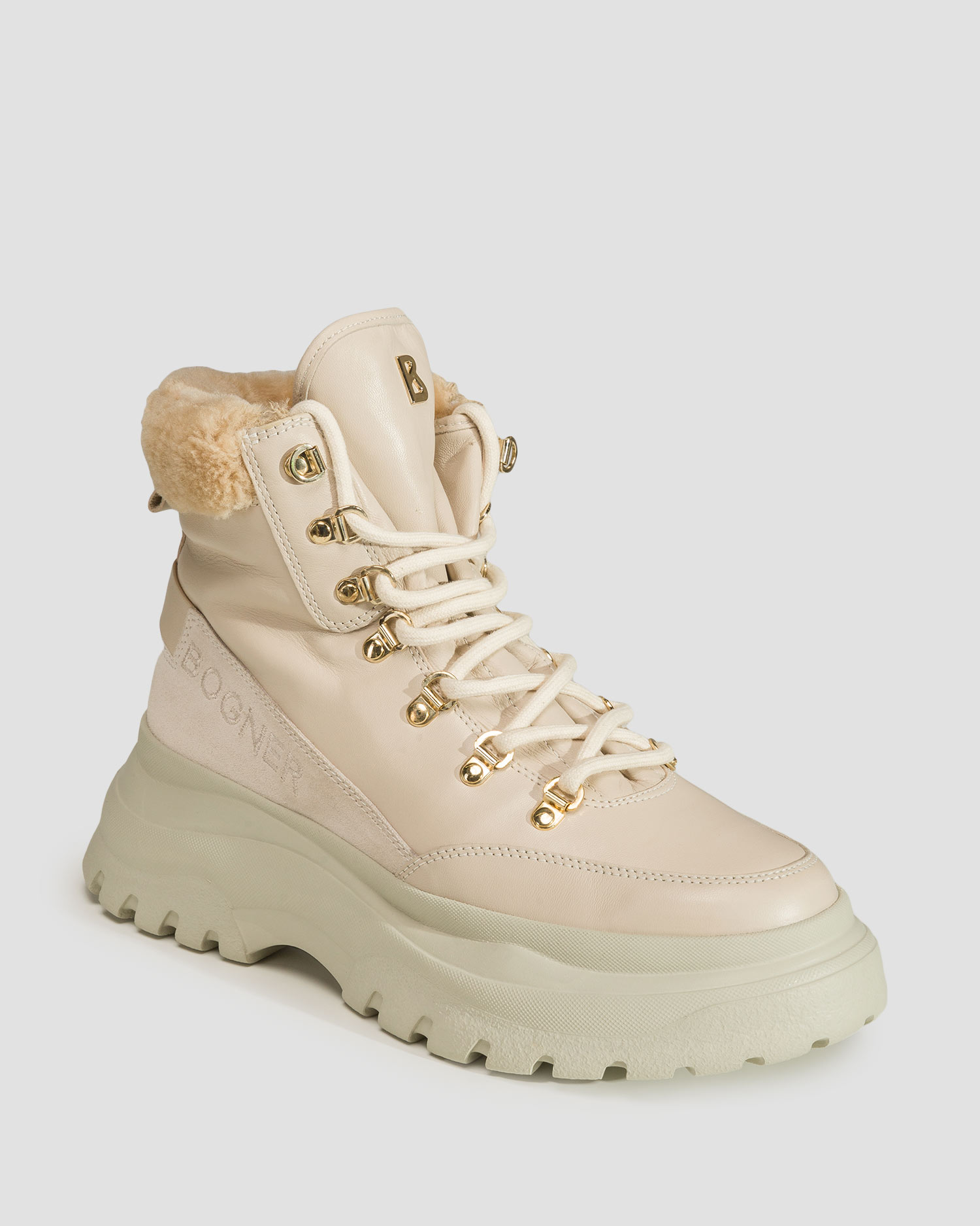 Bottes d'hiver en cuir pour femmes BOGNER Banff 11 beige