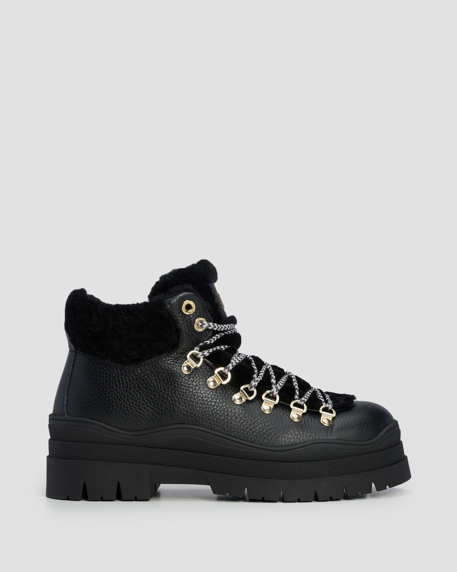 Czarne buty skórzane damskie BOGNER Arosa 4B