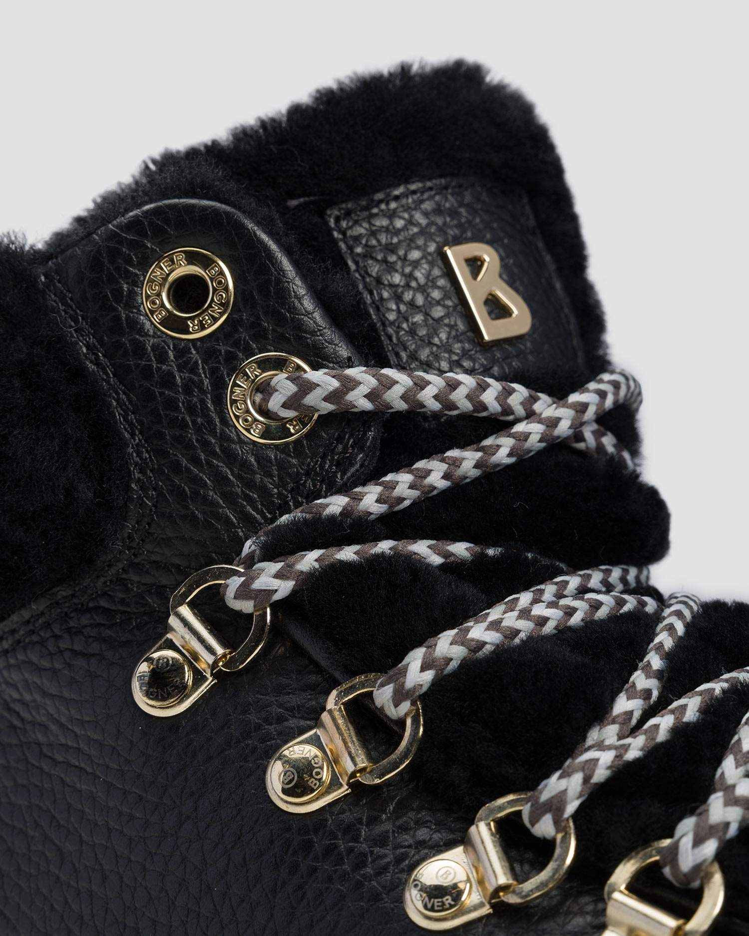 Czarne buty skórzane damskie BOGNER Arosa 4B