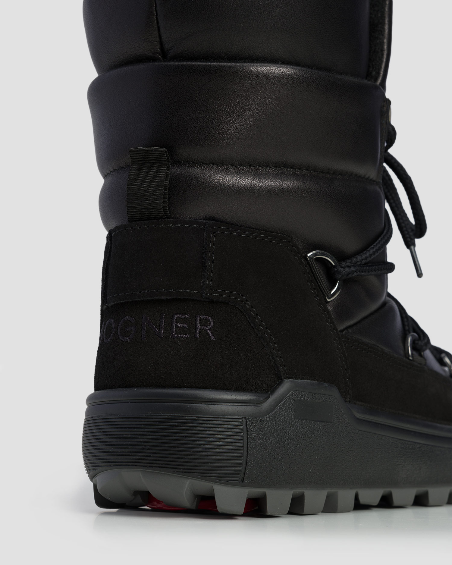 Women's black leather boots BOGNER Chamonix S 11A