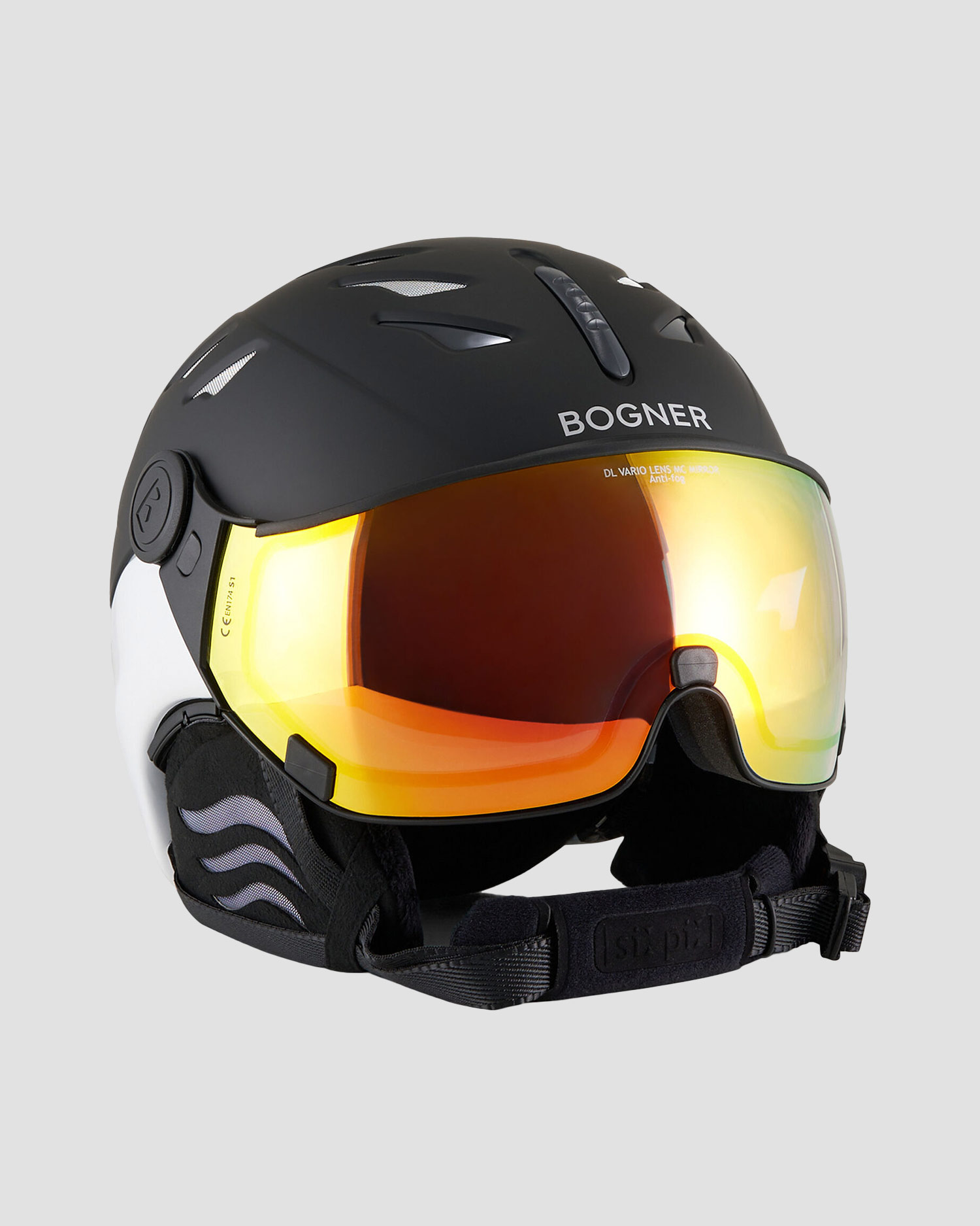 Černobílá lyžařská helma BOGNER St. Moritz 30016026-26 | S'portofino
