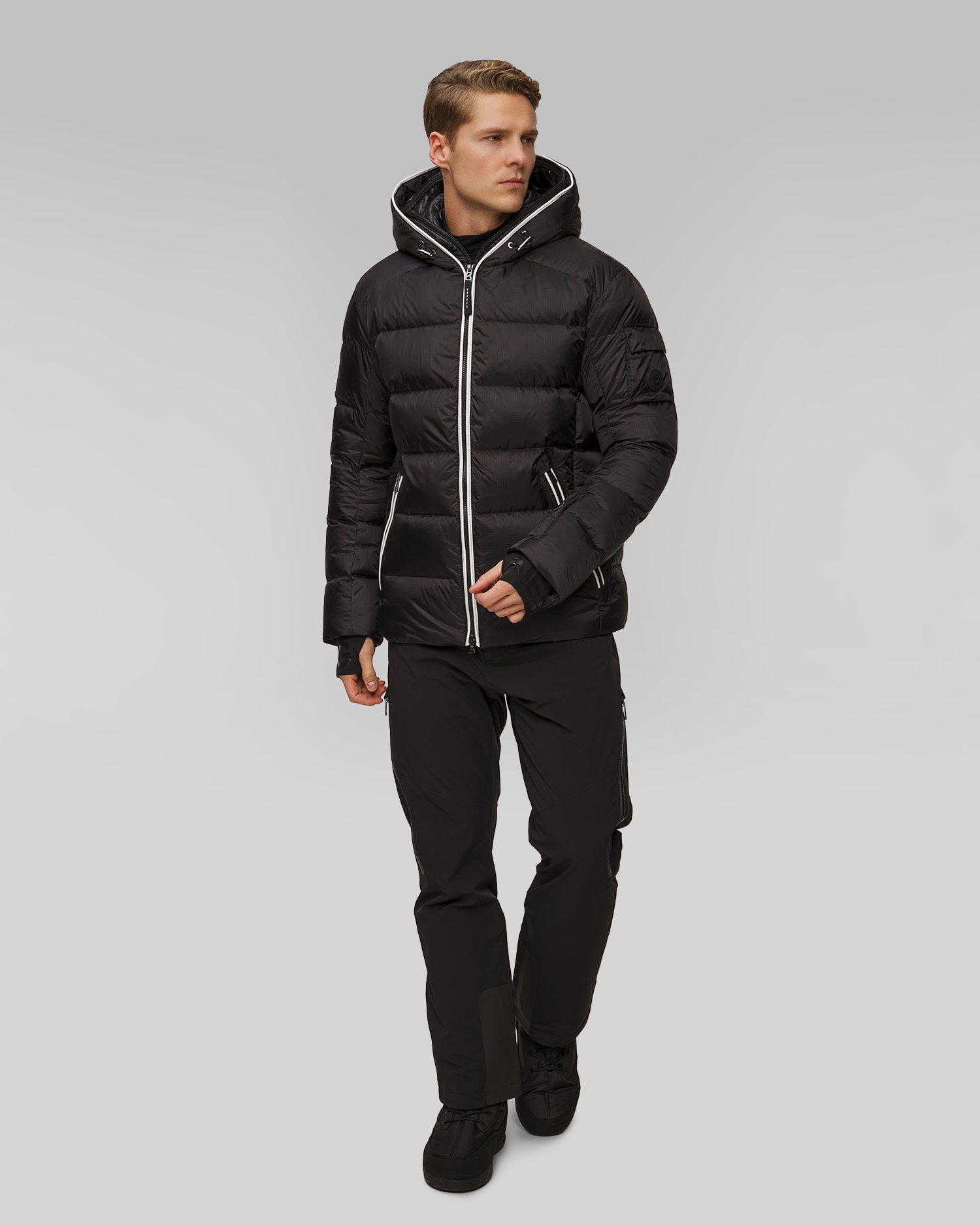 Czarna kurtka puchowa narciarska męska BOGNER Zayn-D