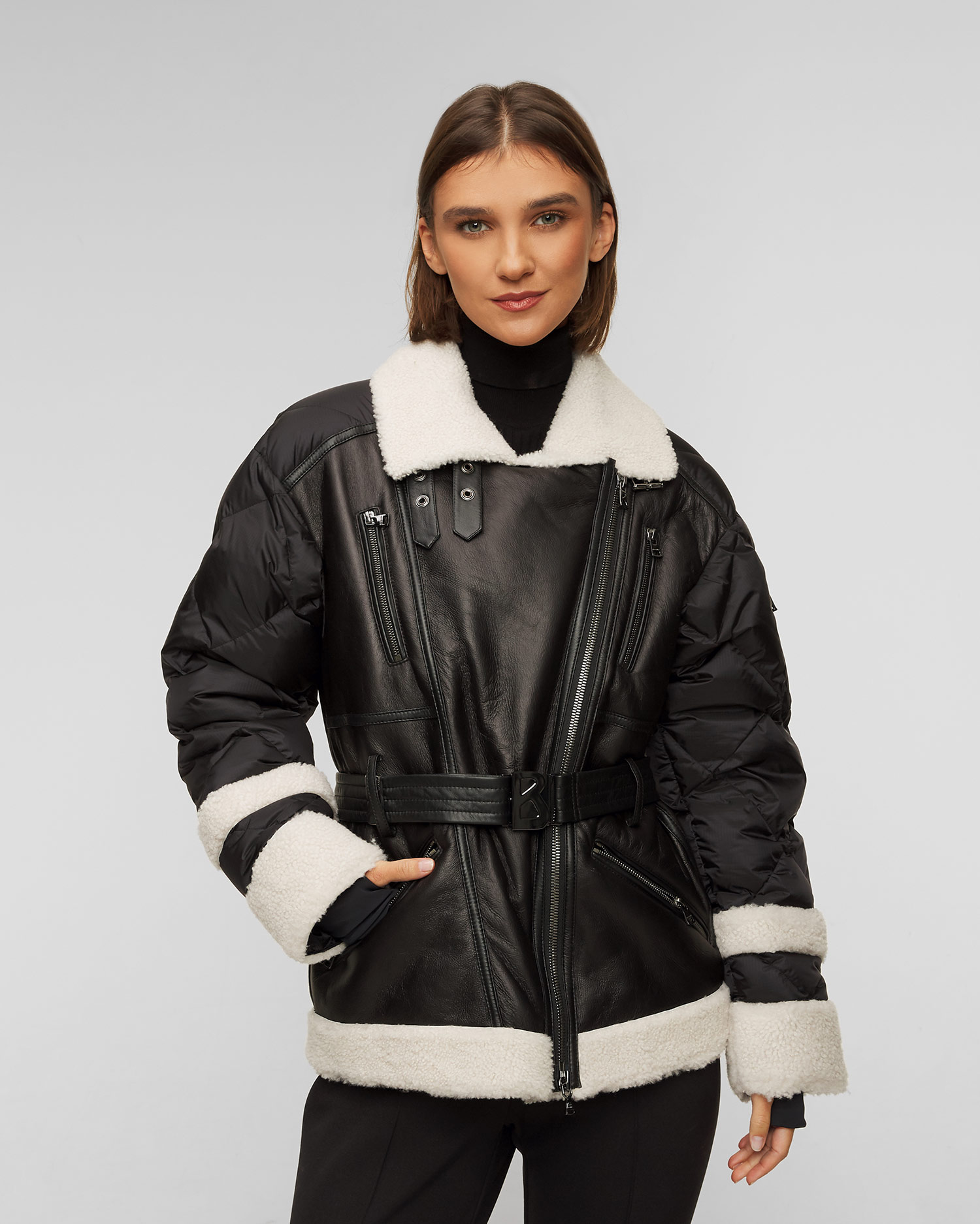 Veste de ski en cuir pour femmes BOGNER Luna-Ld