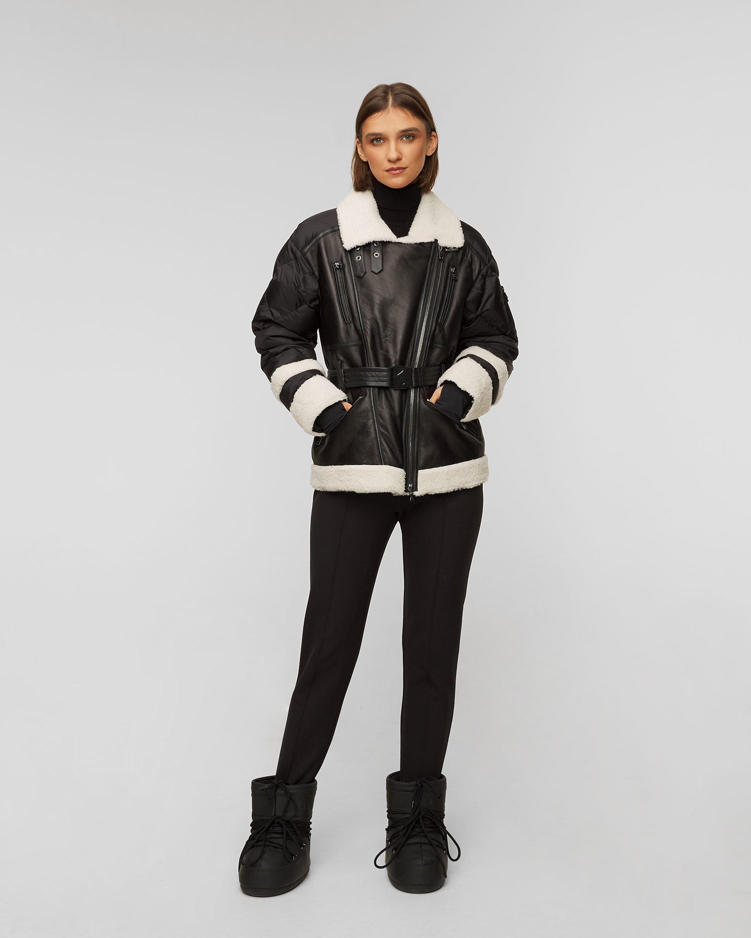 Veste de ski en cuir pour femmes BOGNER Luna-Ld