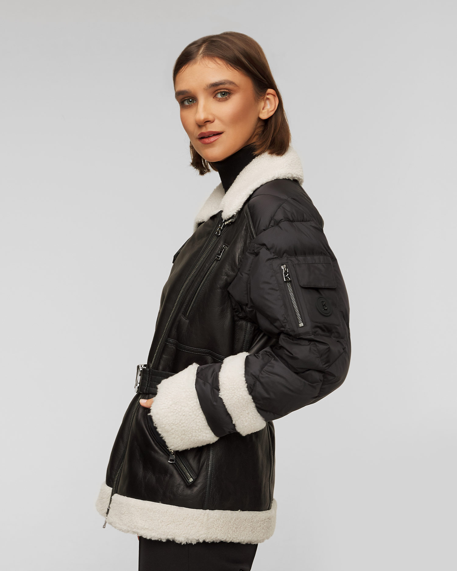 Veste de ski en cuir pour femmes BOGNER Luna-Ld