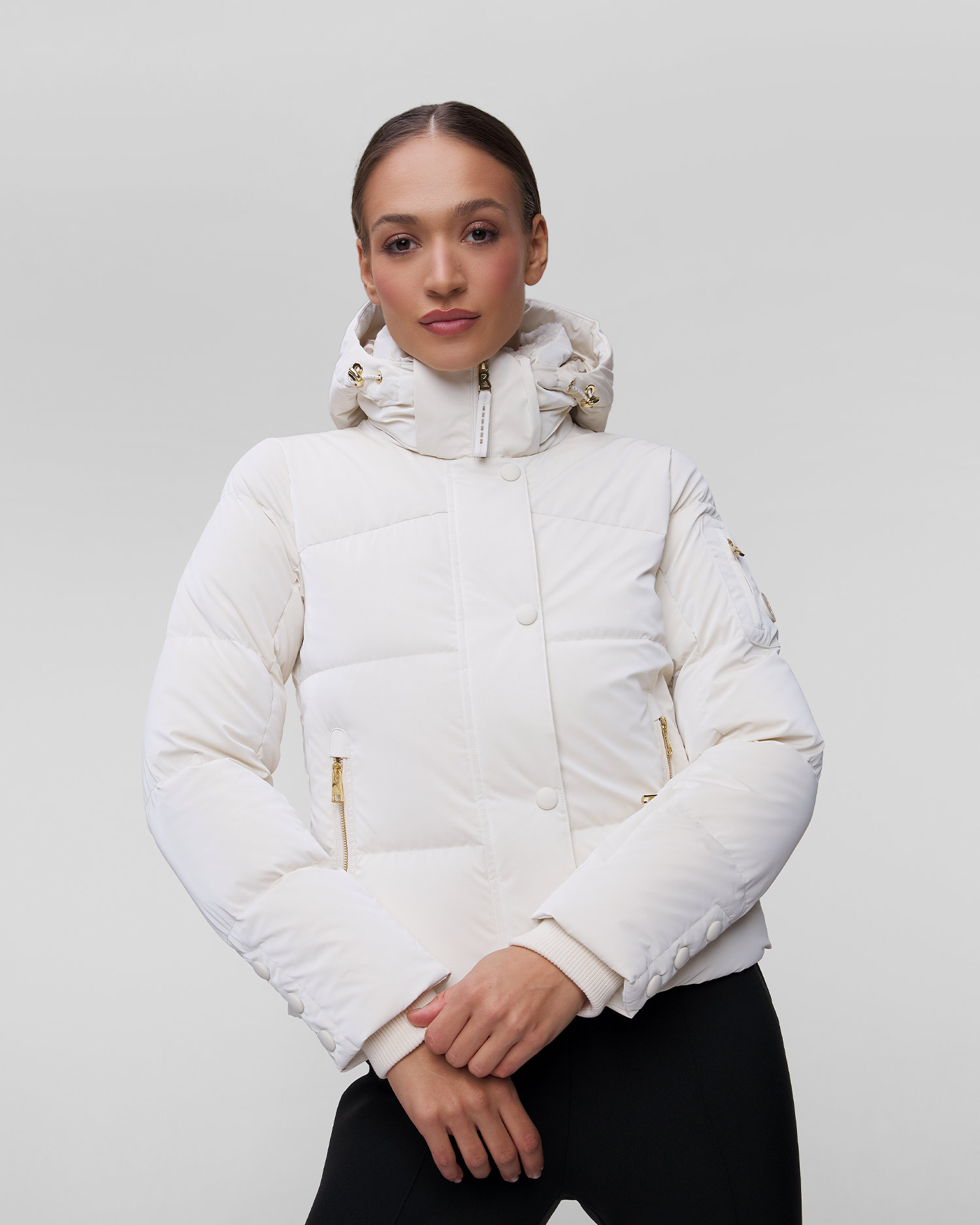 Biała kurtka puchowa narciarska damska BOGNER Hella-D