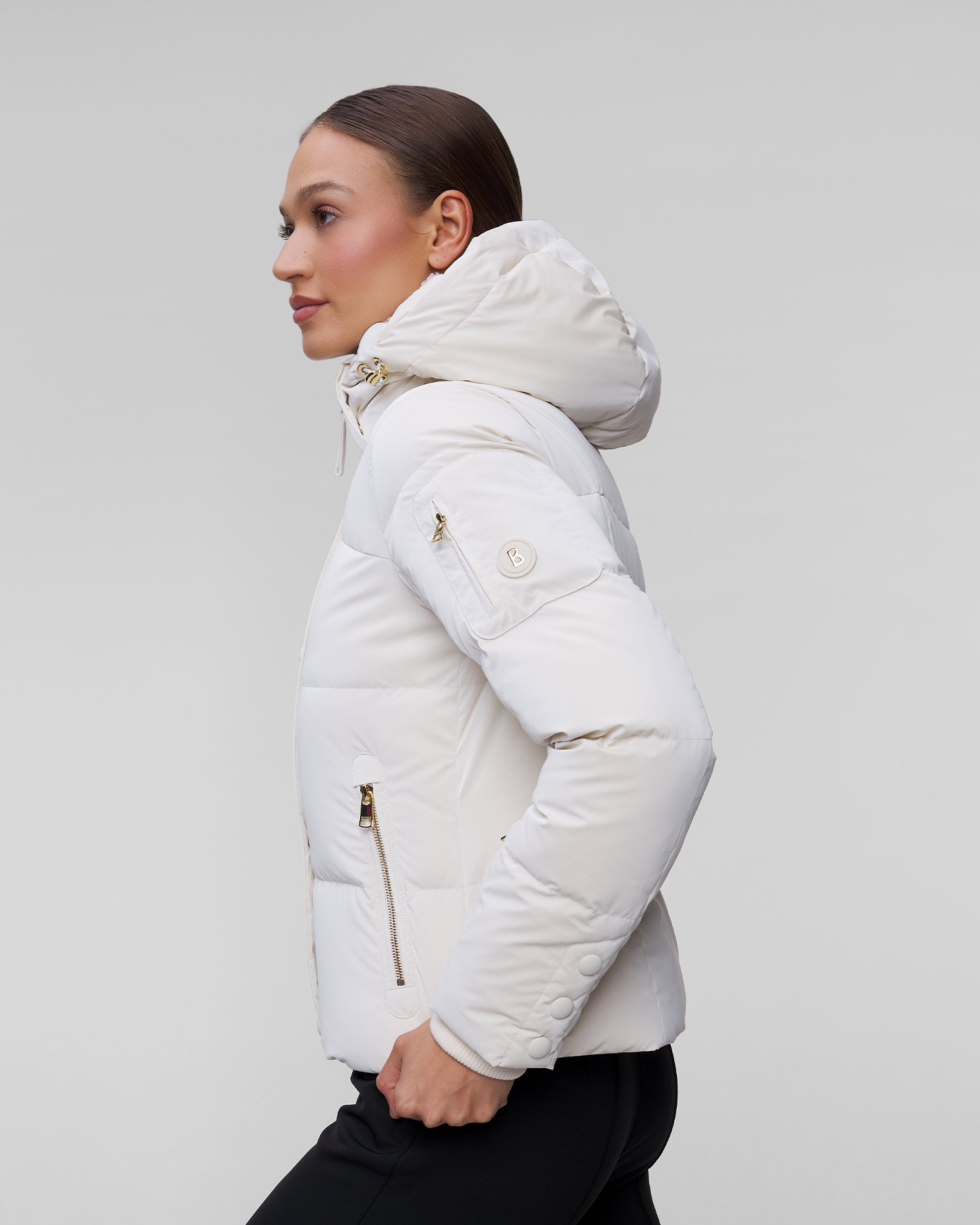 Biała kurtka puchowa narciarska damska BOGNER Hella-D