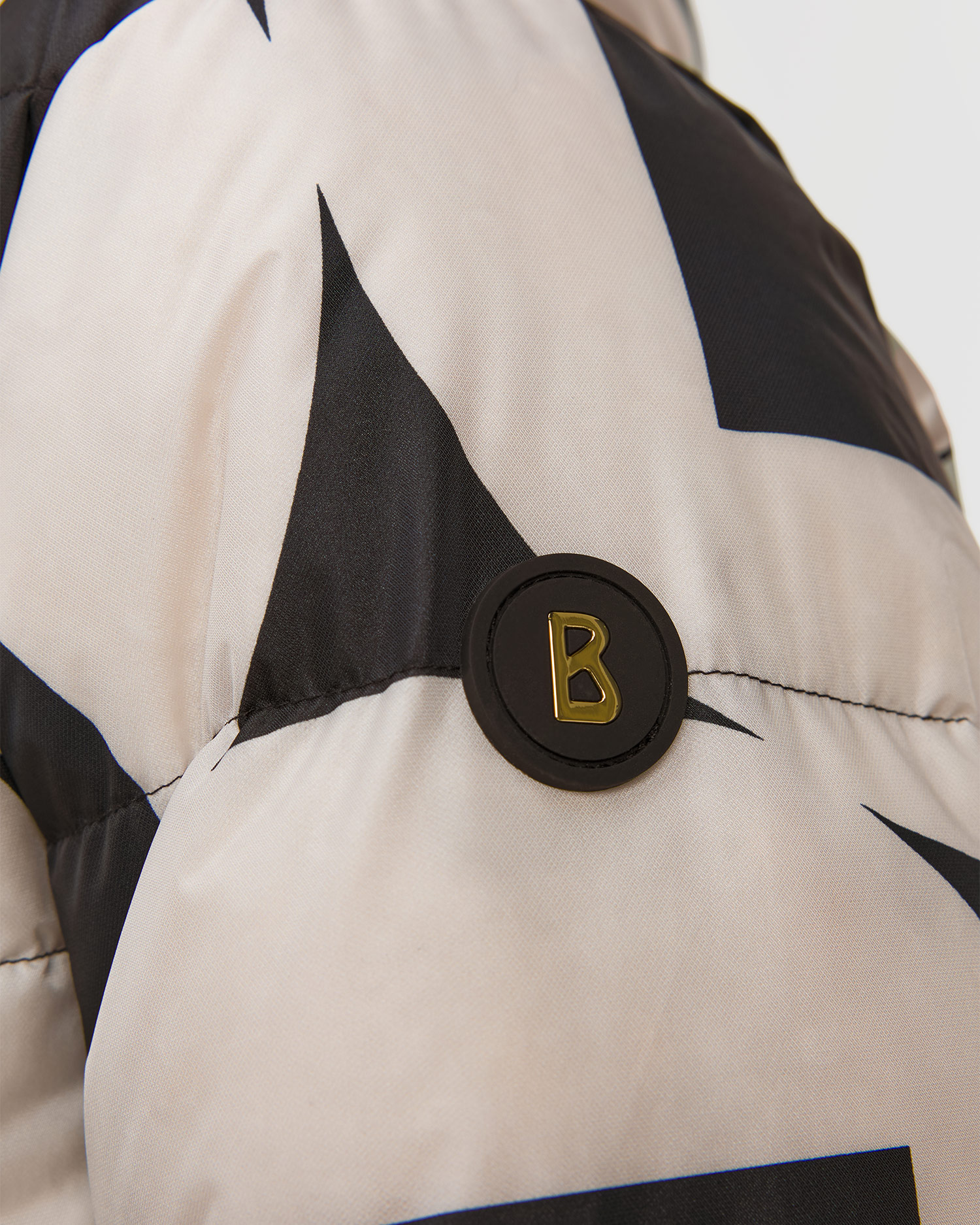 Černobílá dámská prošívaná lyžařská bunda BOGNER Maja