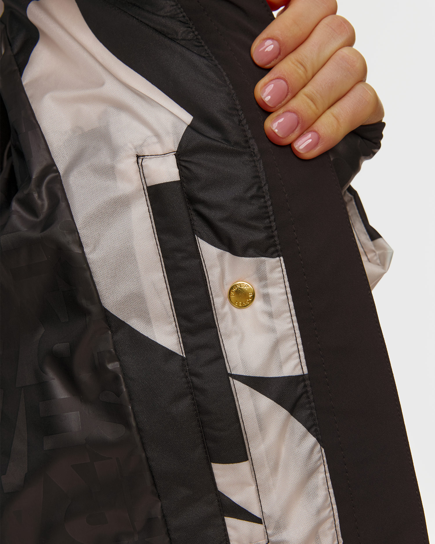 Černobílá dámská prošívaná lyžařská bunda BOGNER Maja