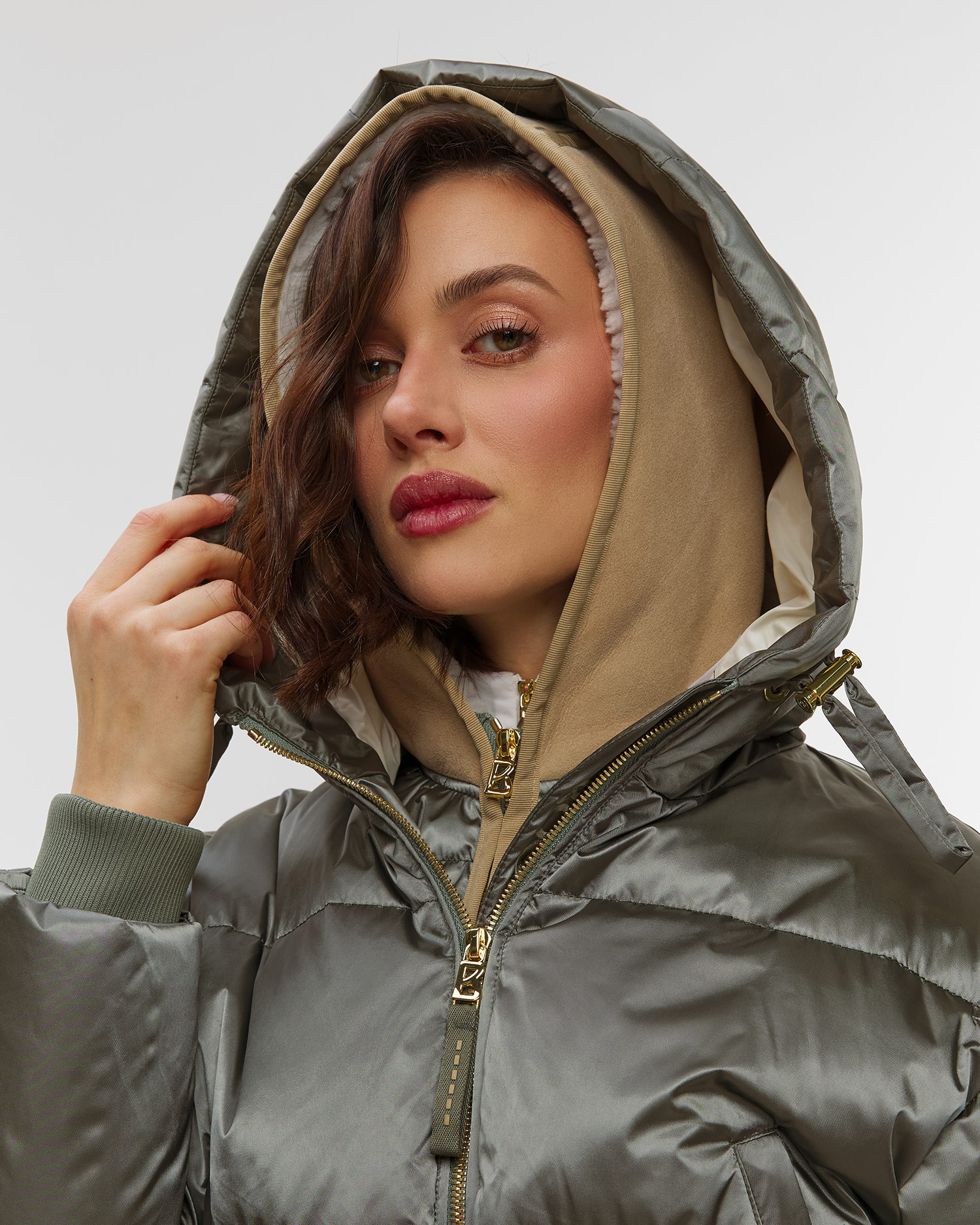 Dámská lyžařská bunda BOGNER Lyra-Ld v olivovém barevném odstínu