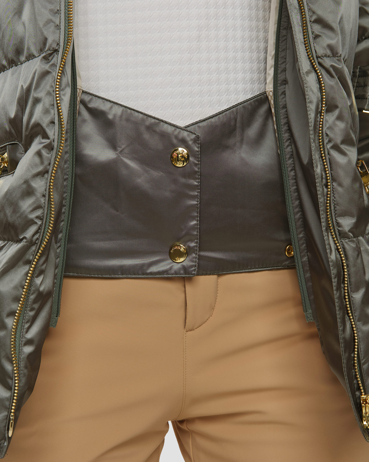 Dámská lyžařská bunda BOGNER Lyra-Ld v olivovém barevném odstínu