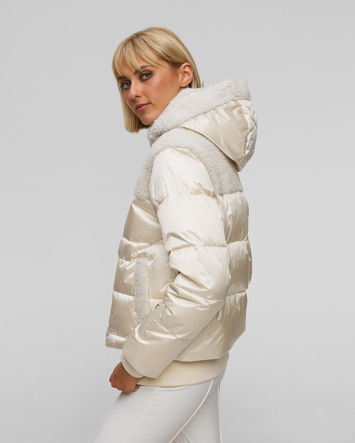 BOGNER Dia-Ld Damen-Skijacke mit Fell in Beige