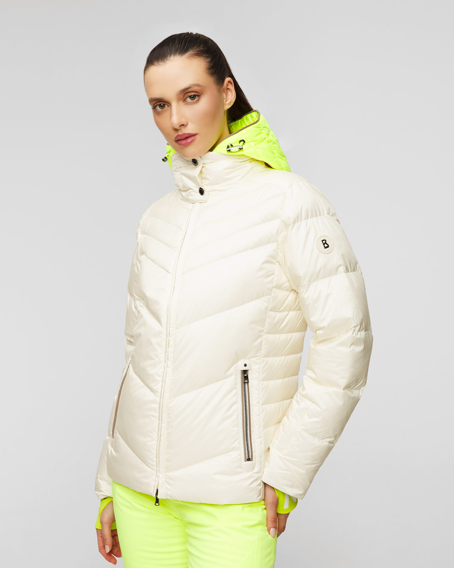 Jachetă de schi pentru femei BOGNER Calie-D - alb