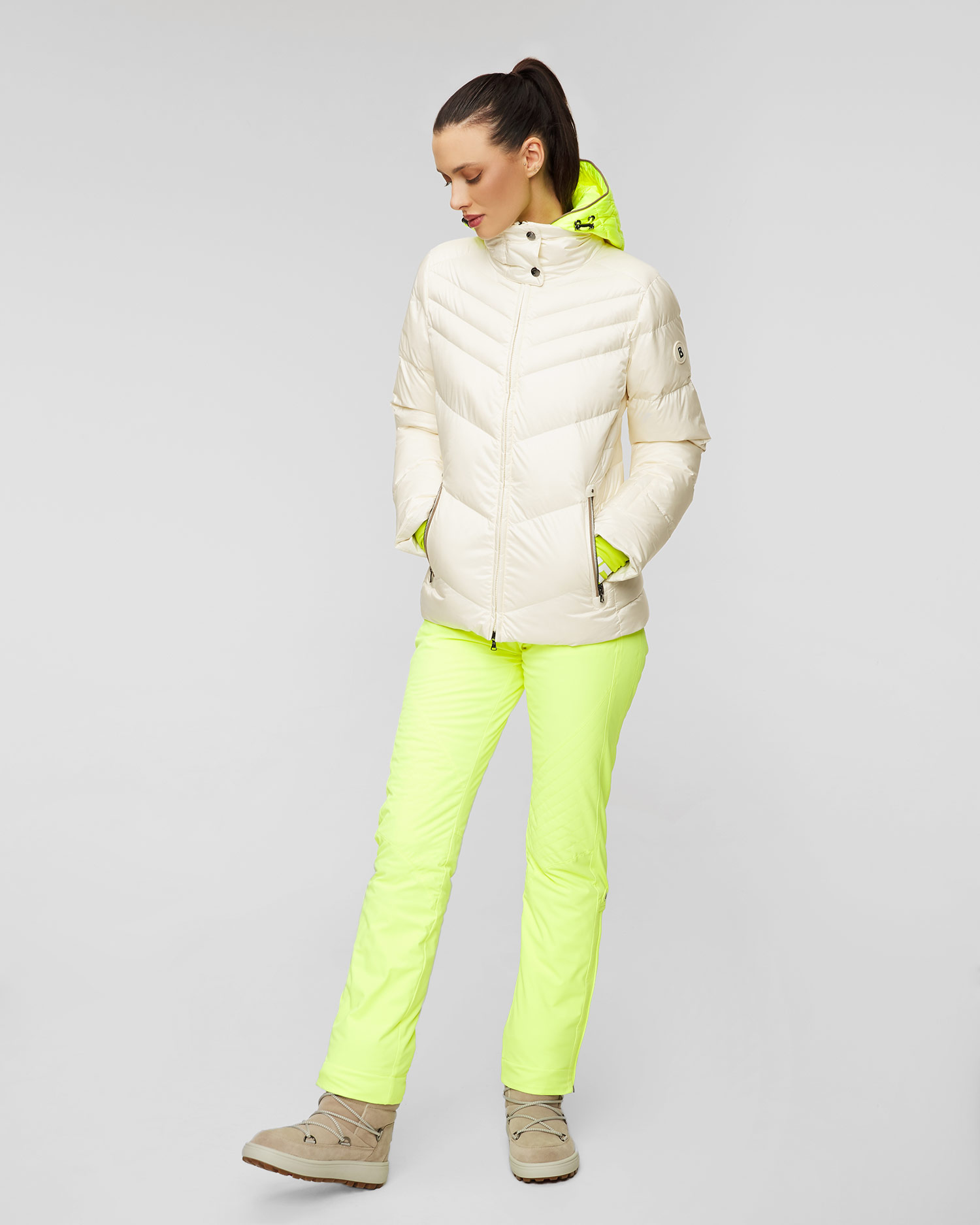 Jachetă de schi pentru femei BOGNER Calie-D - alb