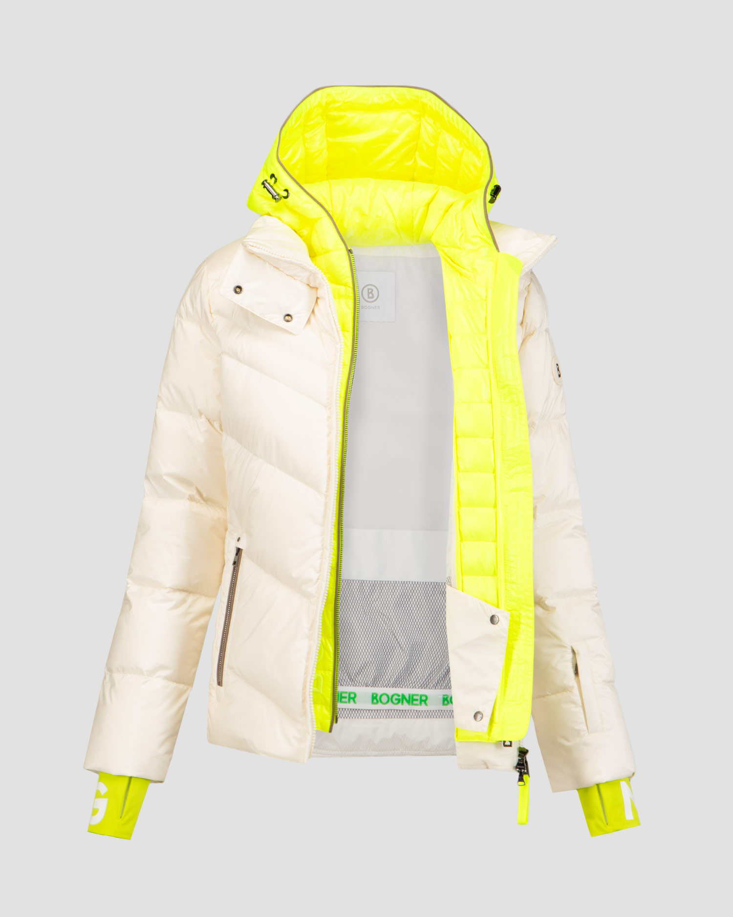 Biała kurtka narciarska damska BOGNER Calie-D