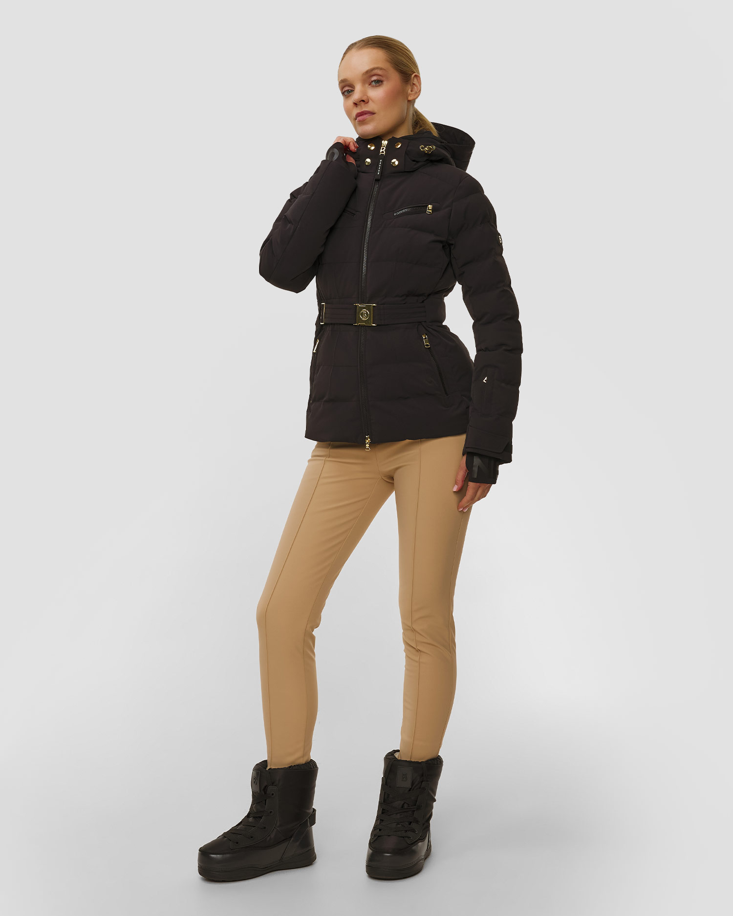 Women's black ski jacket BOGNER Ellya2-T
