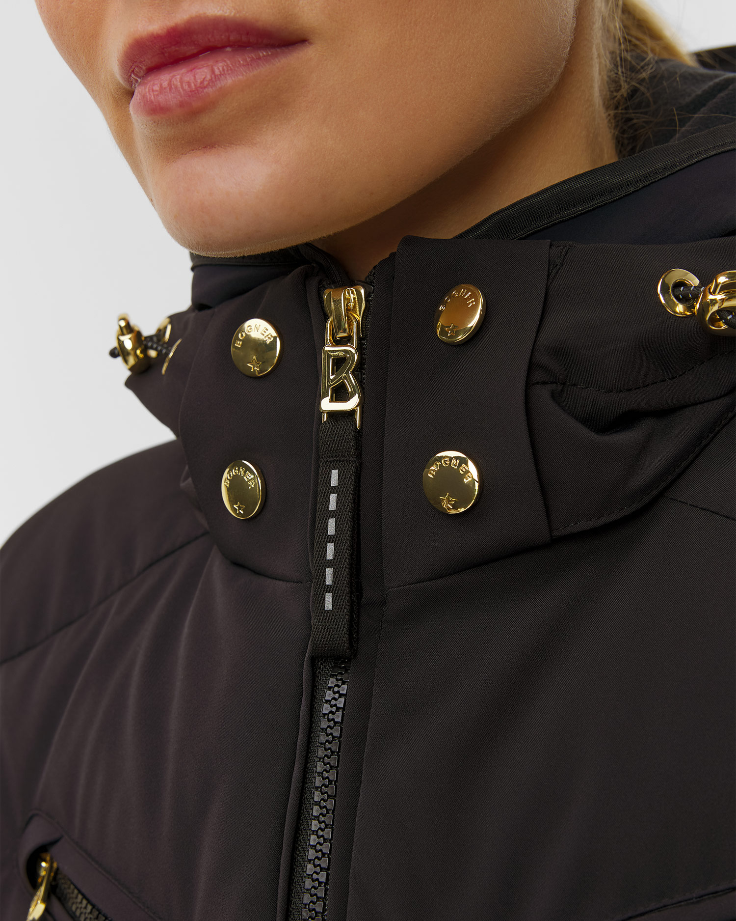 Women's black ski jacket BOGNER Ellya2-T