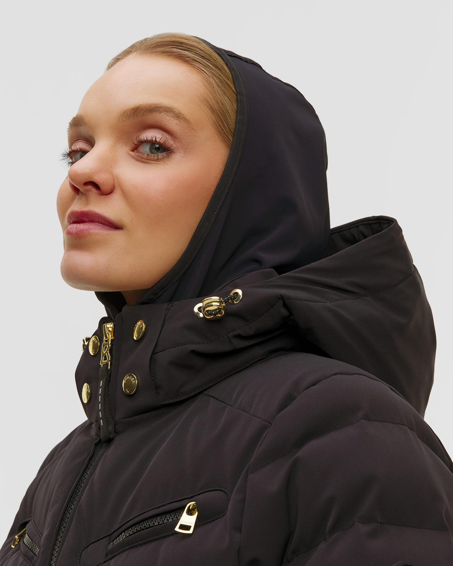 Women's black ski jacket BOGNER Ellya2-T