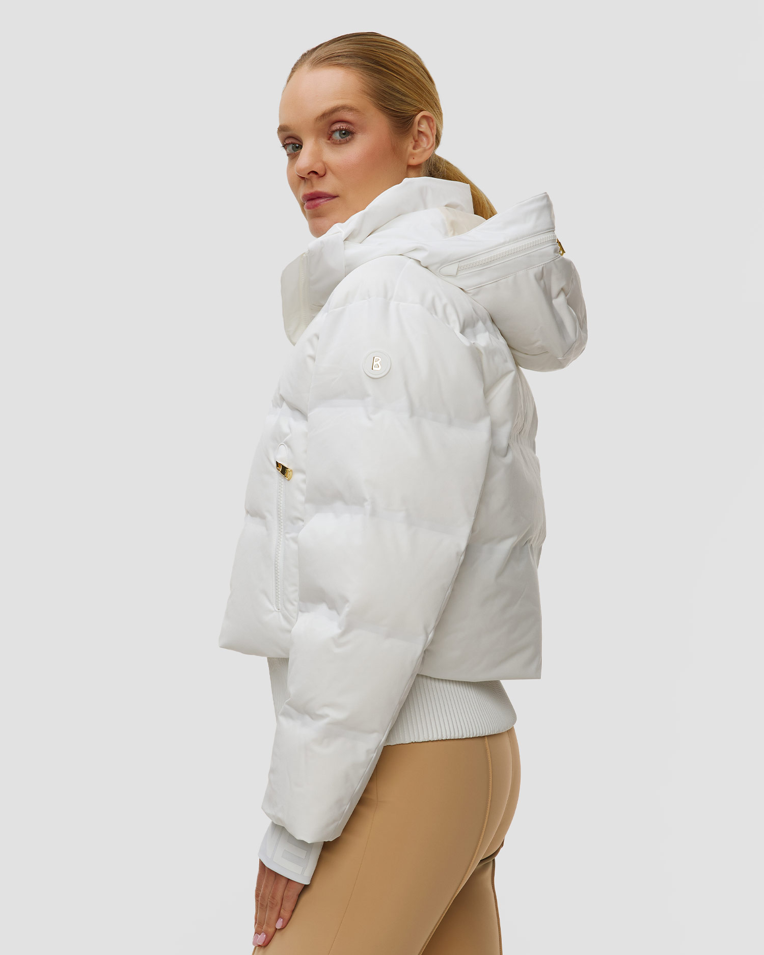 Women's white ski jacket BOGNER Suri-D