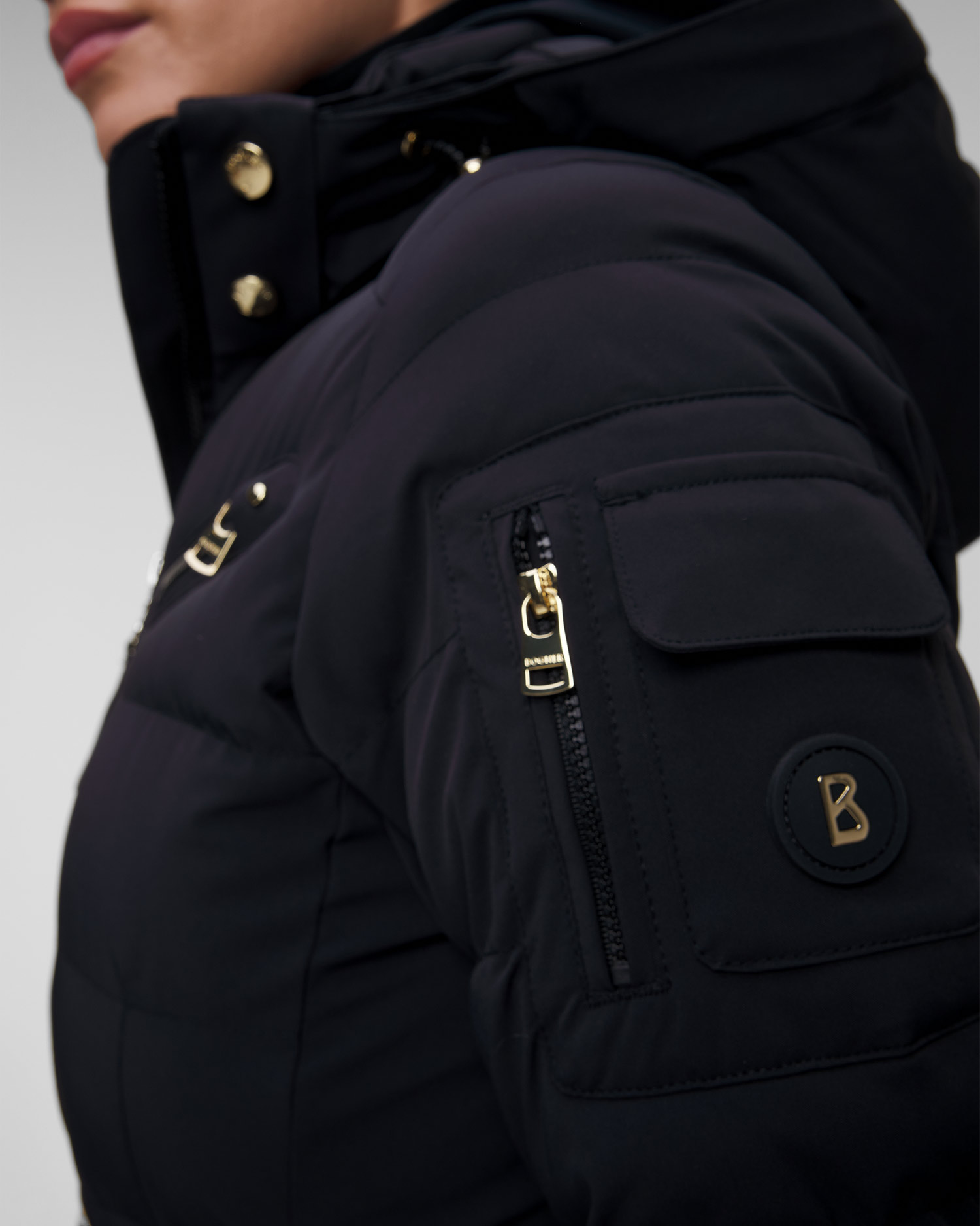 Czarna kurtka narciarska damska BOGNER Ellya1-T