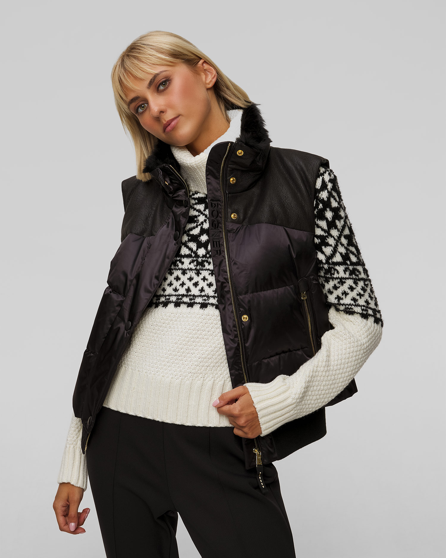 Vestă neagră pentru femei BOGNER Nelli-Ld