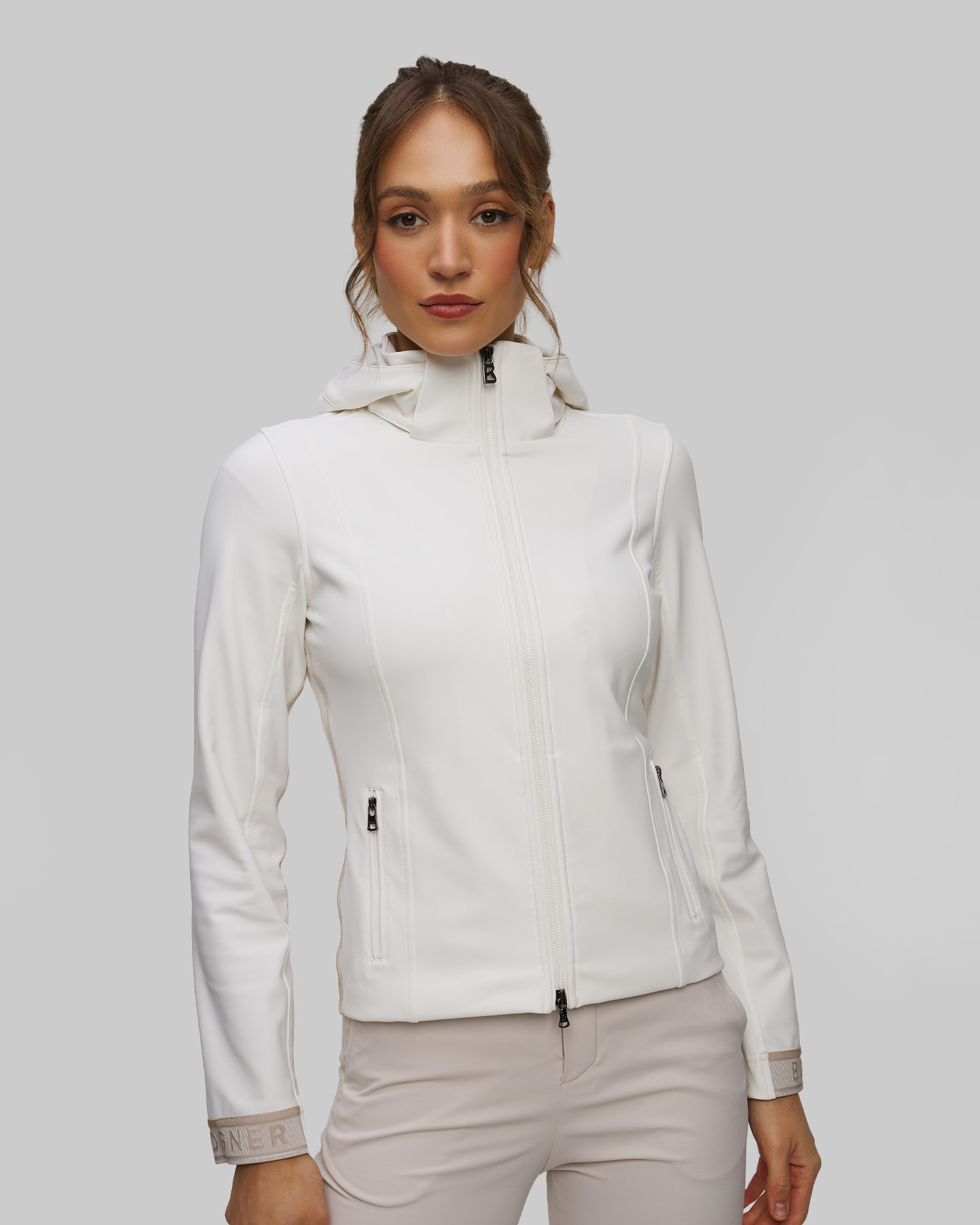 Biała kurtka damska softshell BOGNER Hilva