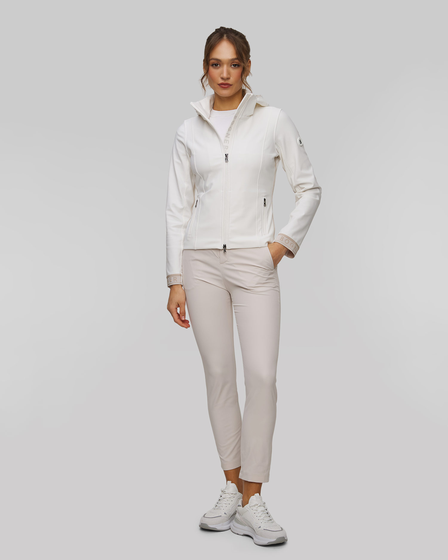 Biała kurtka damska softshell BOGNER Hilva