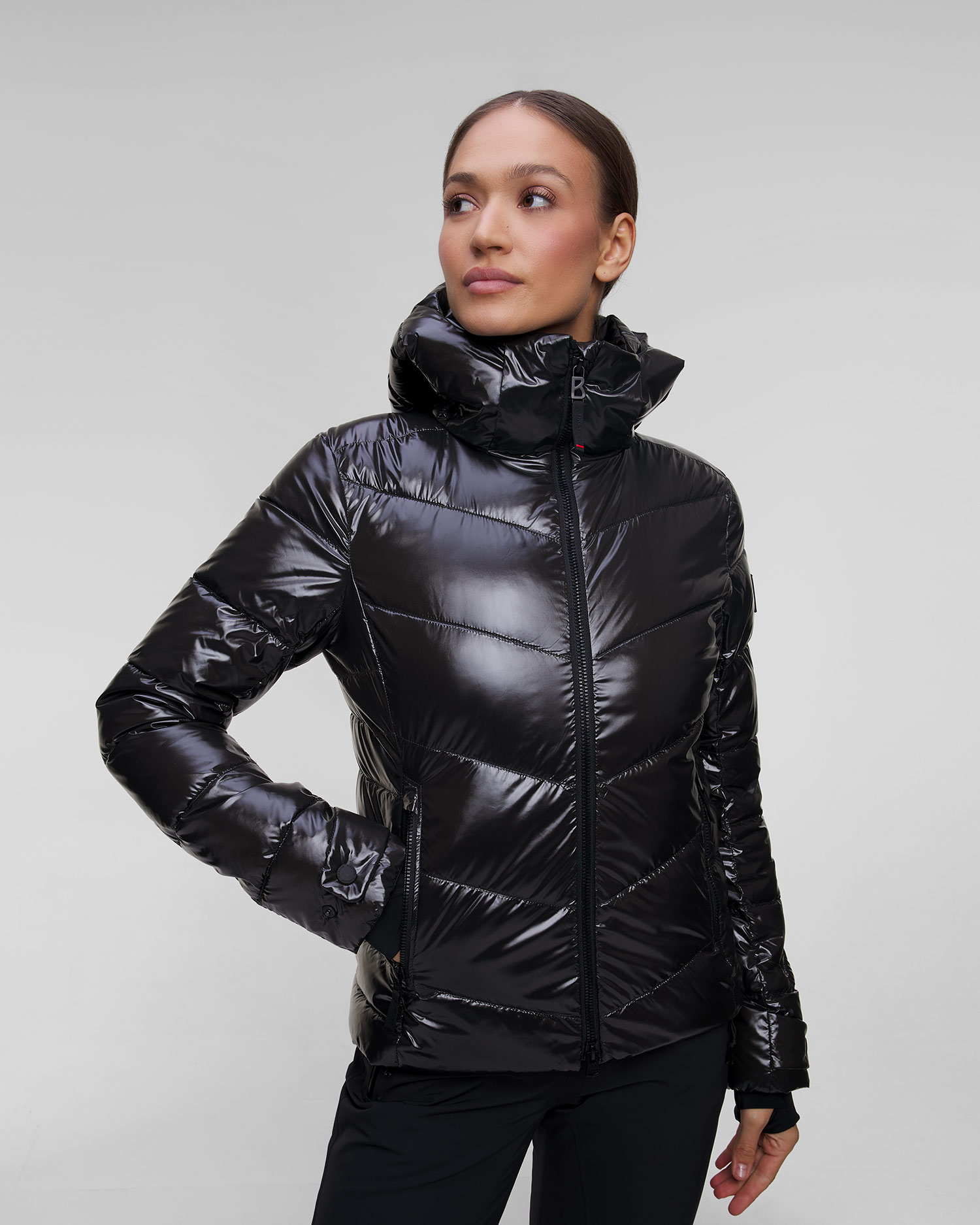 Dámská leskle černá lyžařská bunda BOGNER FIRE+ICE Saelly2