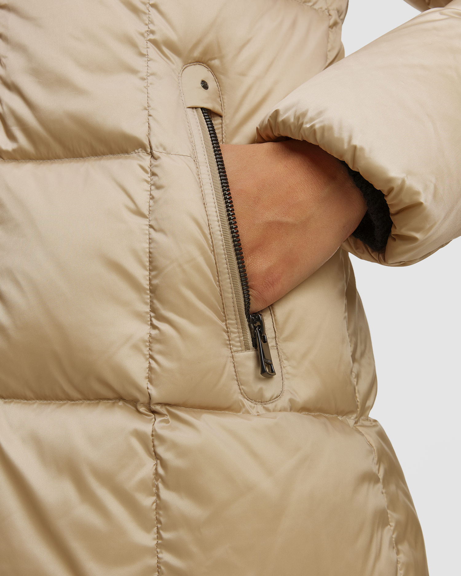 Doudoune longue beige pour femmes BOGNER Fanja D3