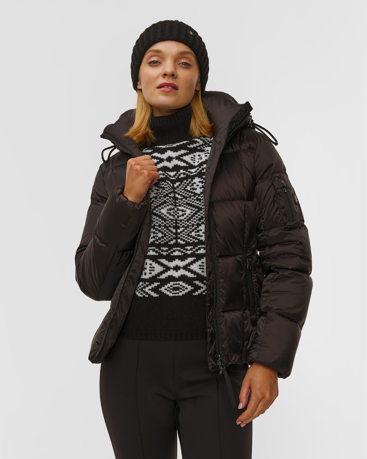 Czarna kurtka puchowa damska BOGNER Feline