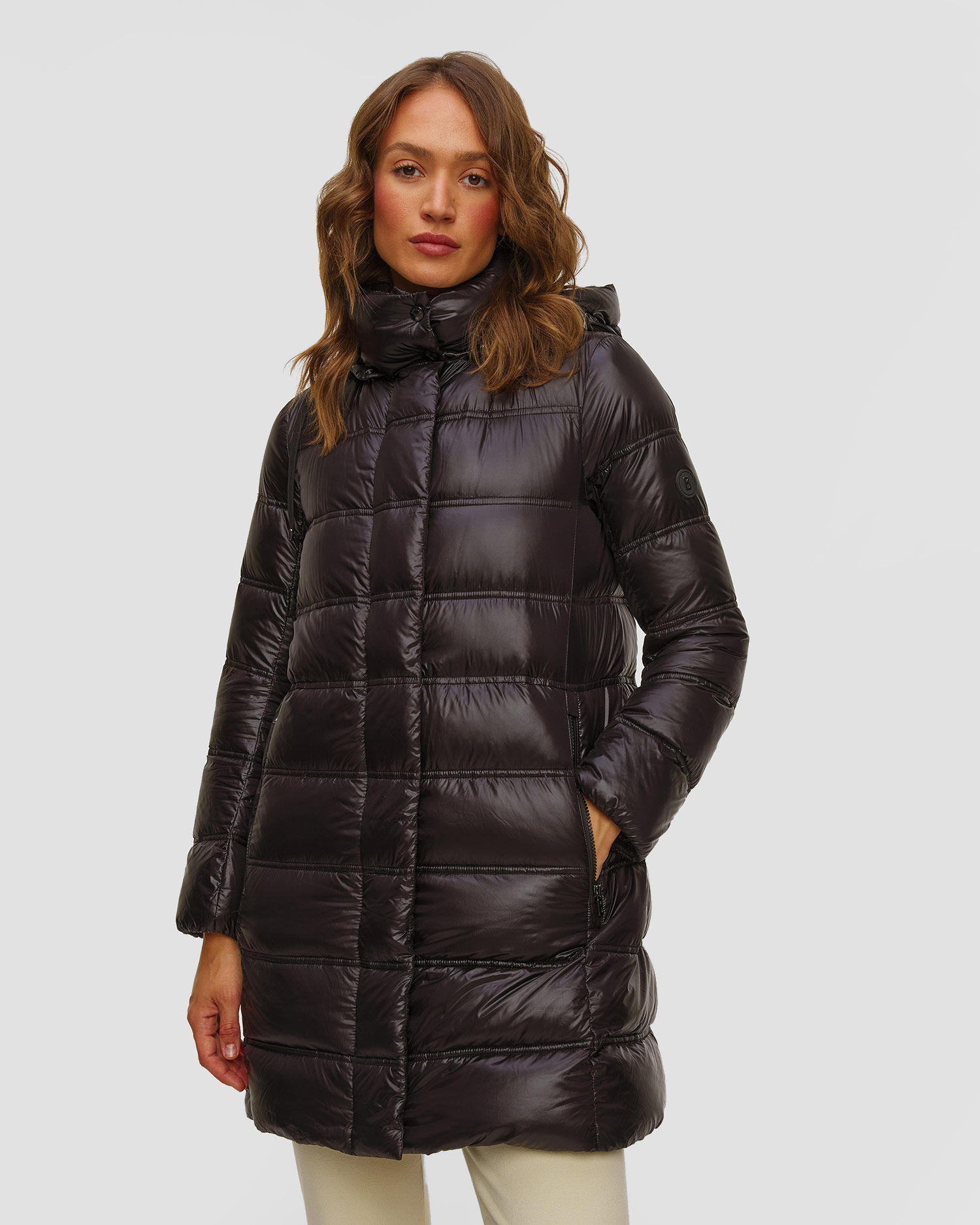 Dámský černý prošívaný kabát BOGNER Lynn-D5