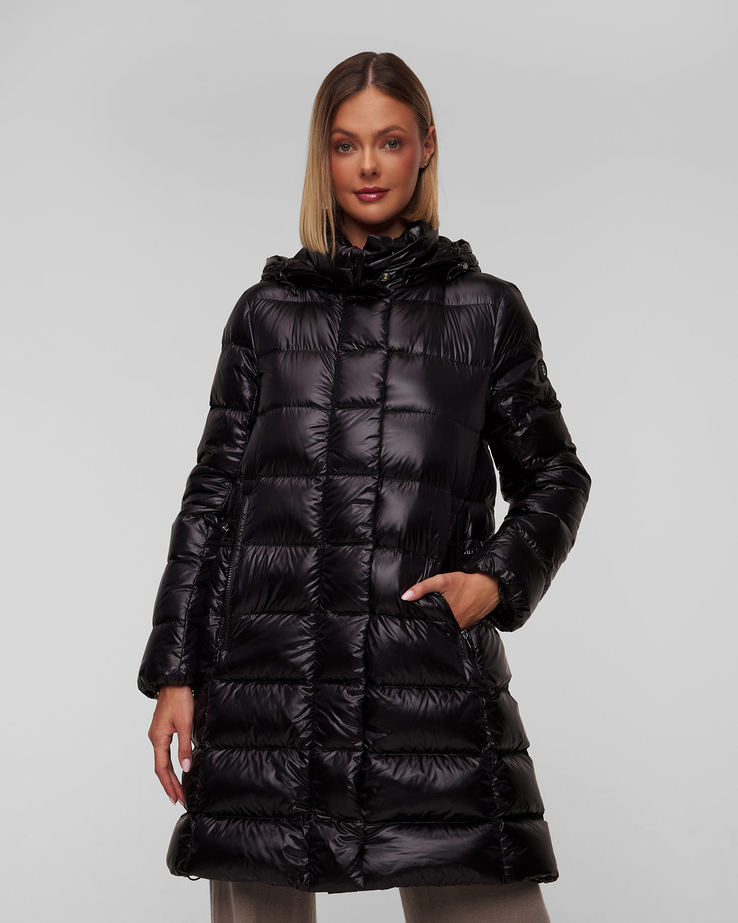 BOGNER Lynn-D4 lange Daunenjacke für Damen in Schwarz