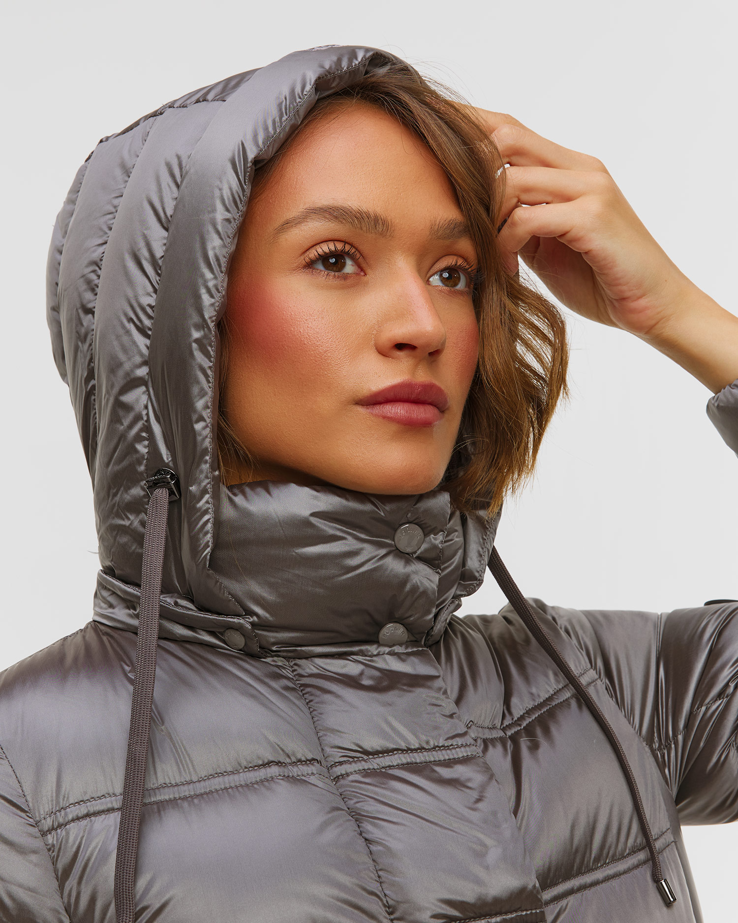 Šedý prošívaný dámský kabát BOGNER Lynn-D5