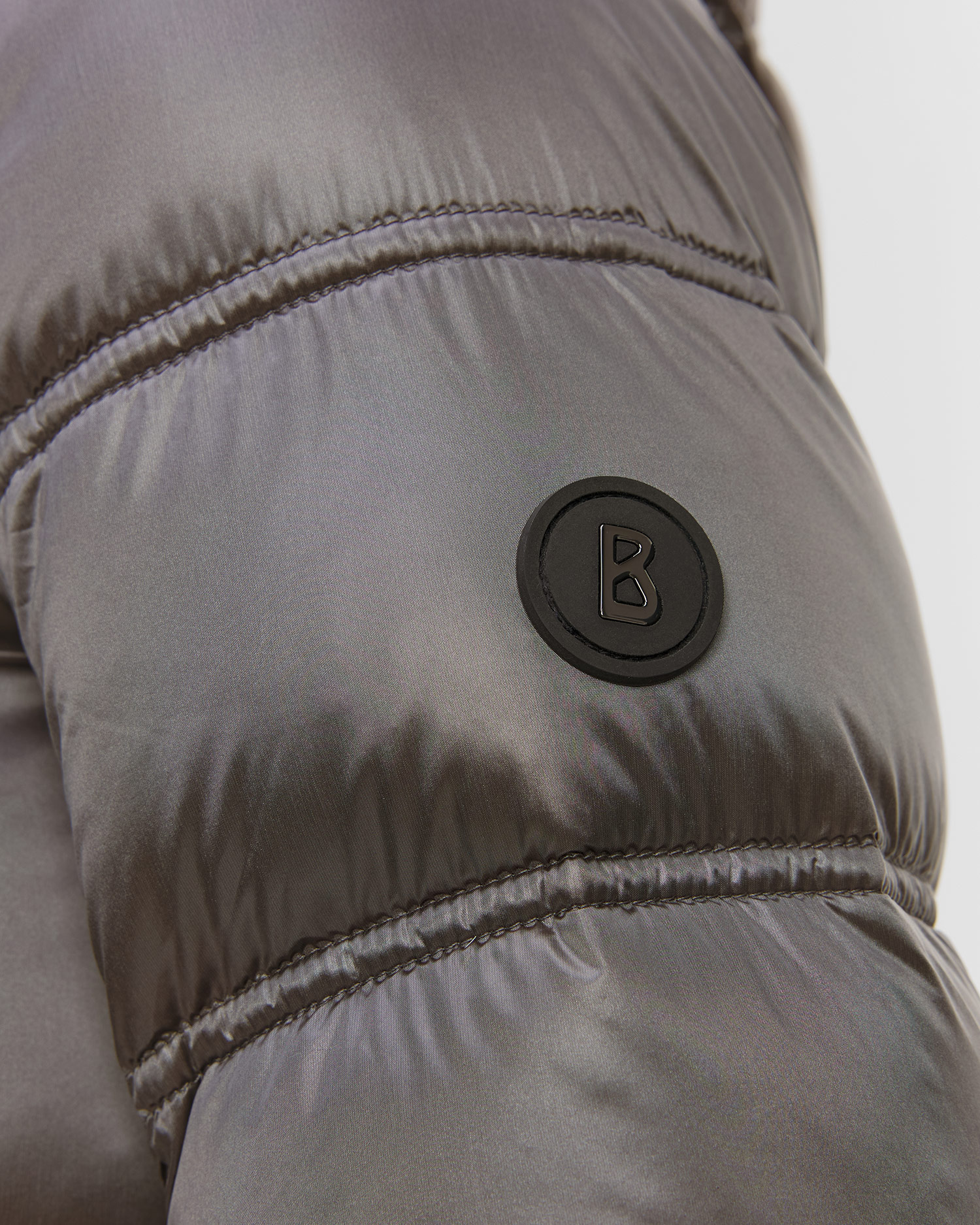 Šedý prošívaný dámský kabát BOGNER Lynn-D5