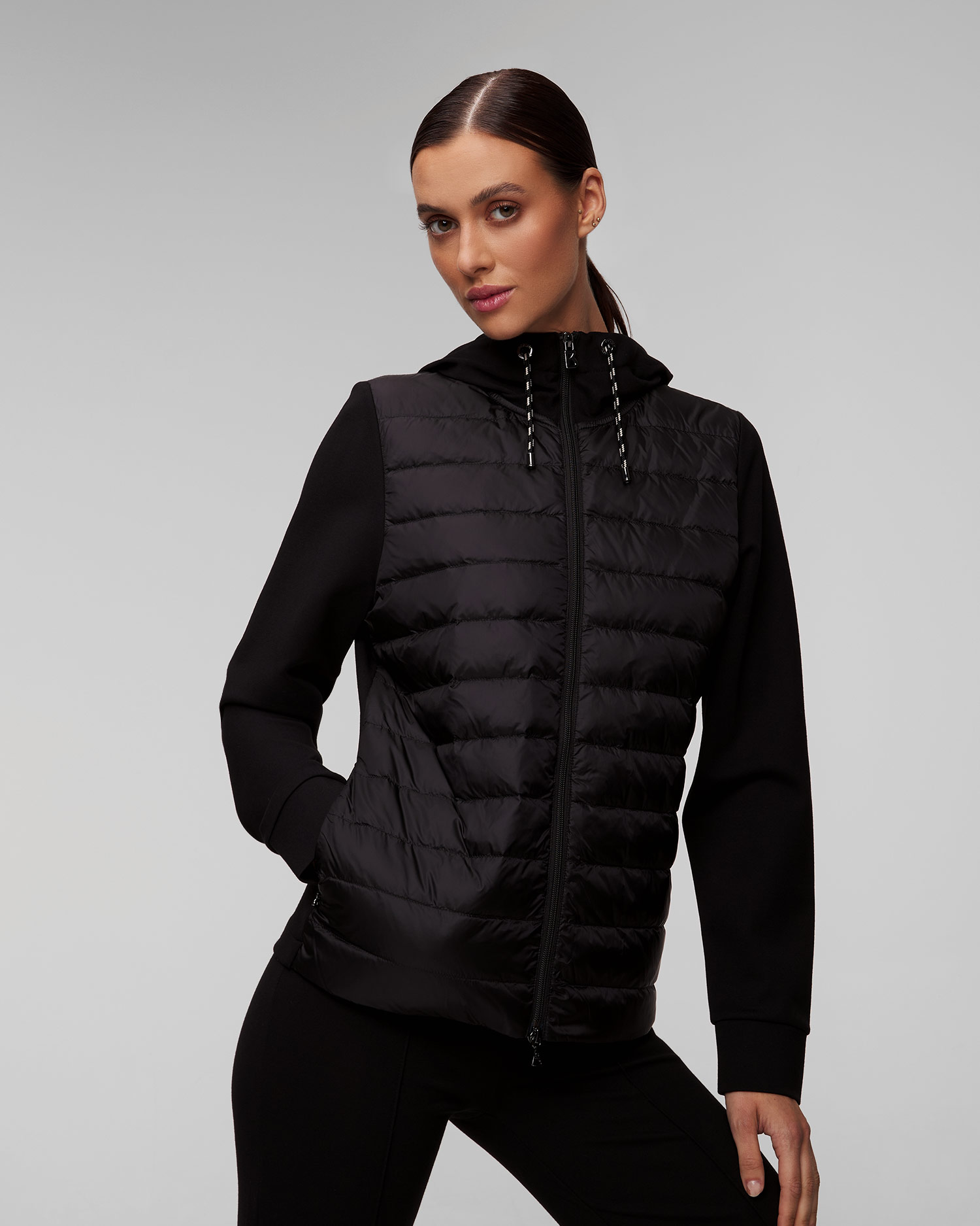 Women's black hybrid jacket BOGNER Juana-D