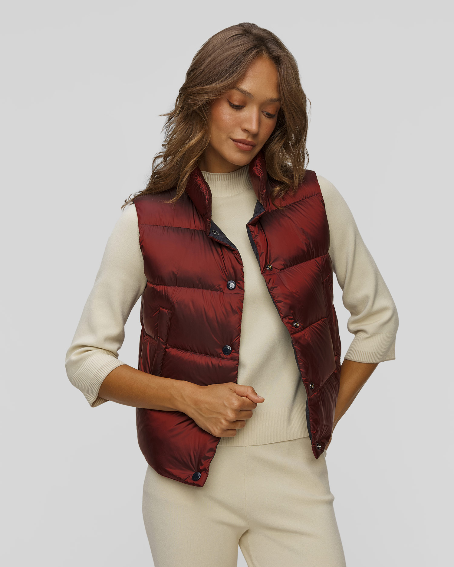 Dámska bordová páperová vesta BOGNER Orely-D