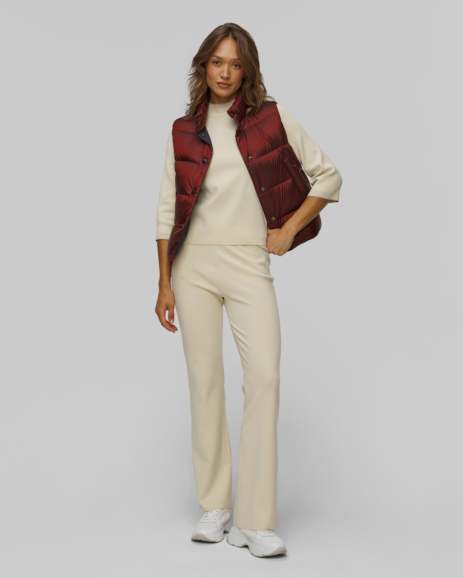 Dámska bordová páperová vesta BOGNER Orely-D