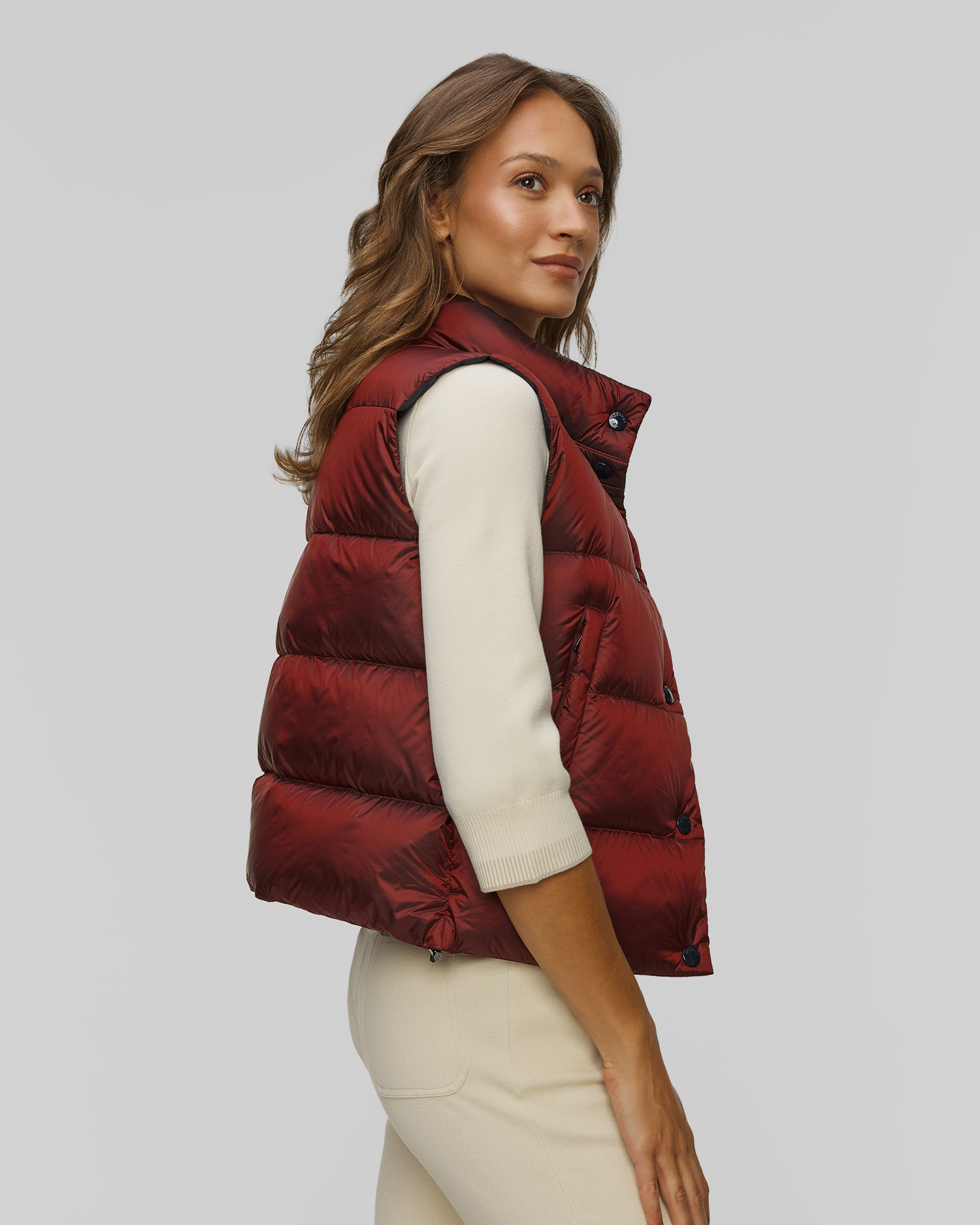 Dámska bordová páperová vesta BOGNER Orely-D