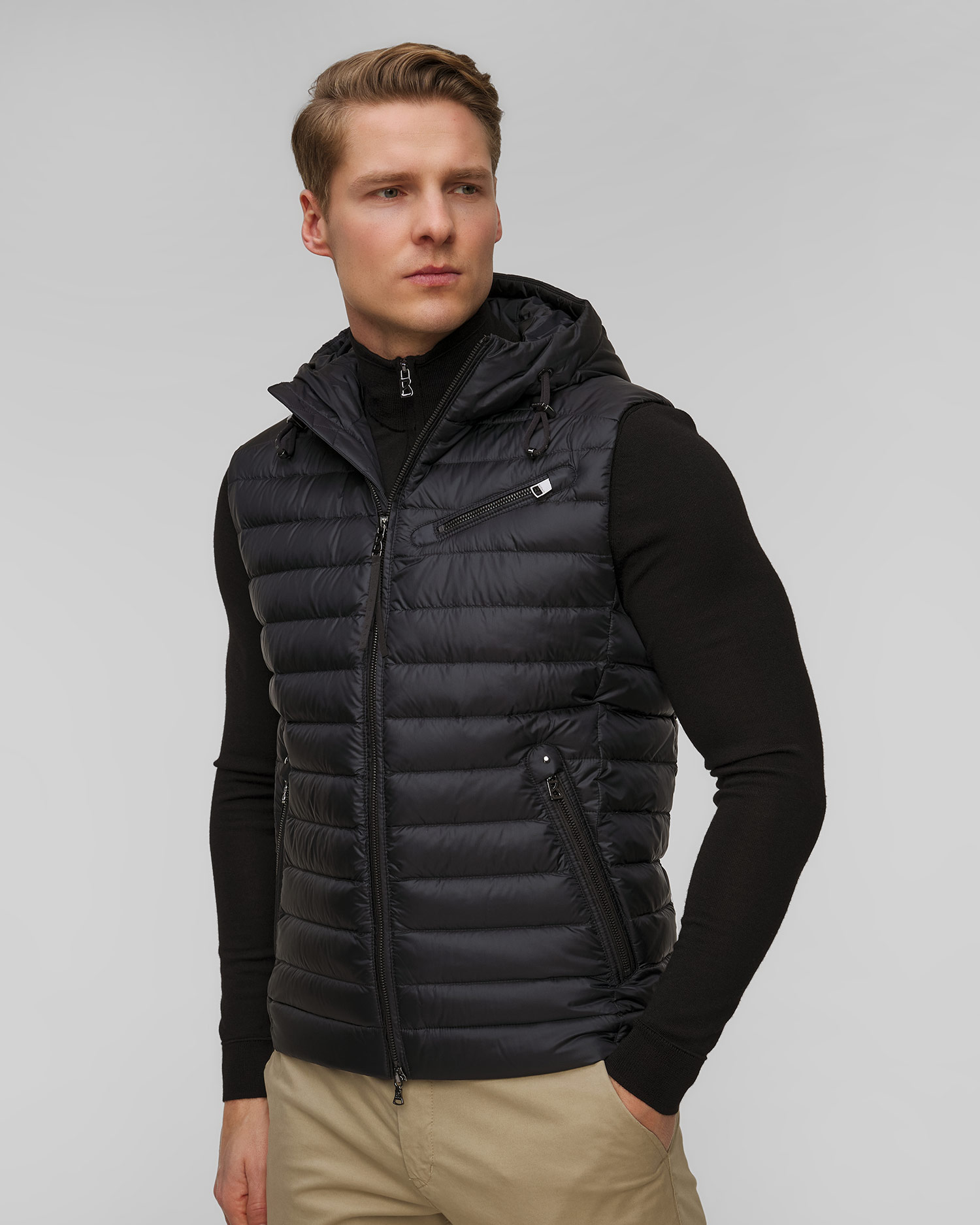 Gilet en duvet noir pour hommes BOGNER Lonne-D2 