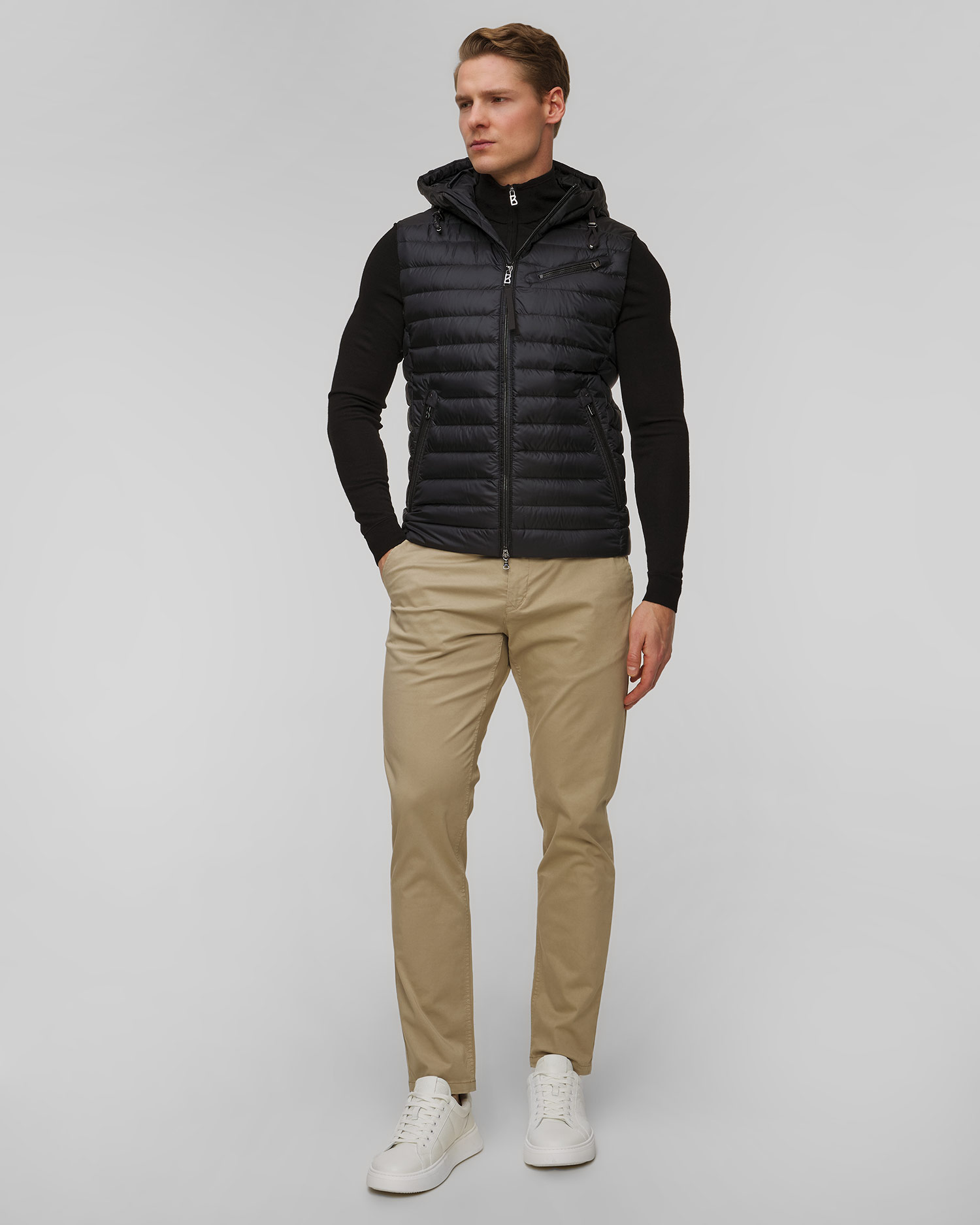 Gilet en duvet noir pour hommes BOGNER Lonne-D2 