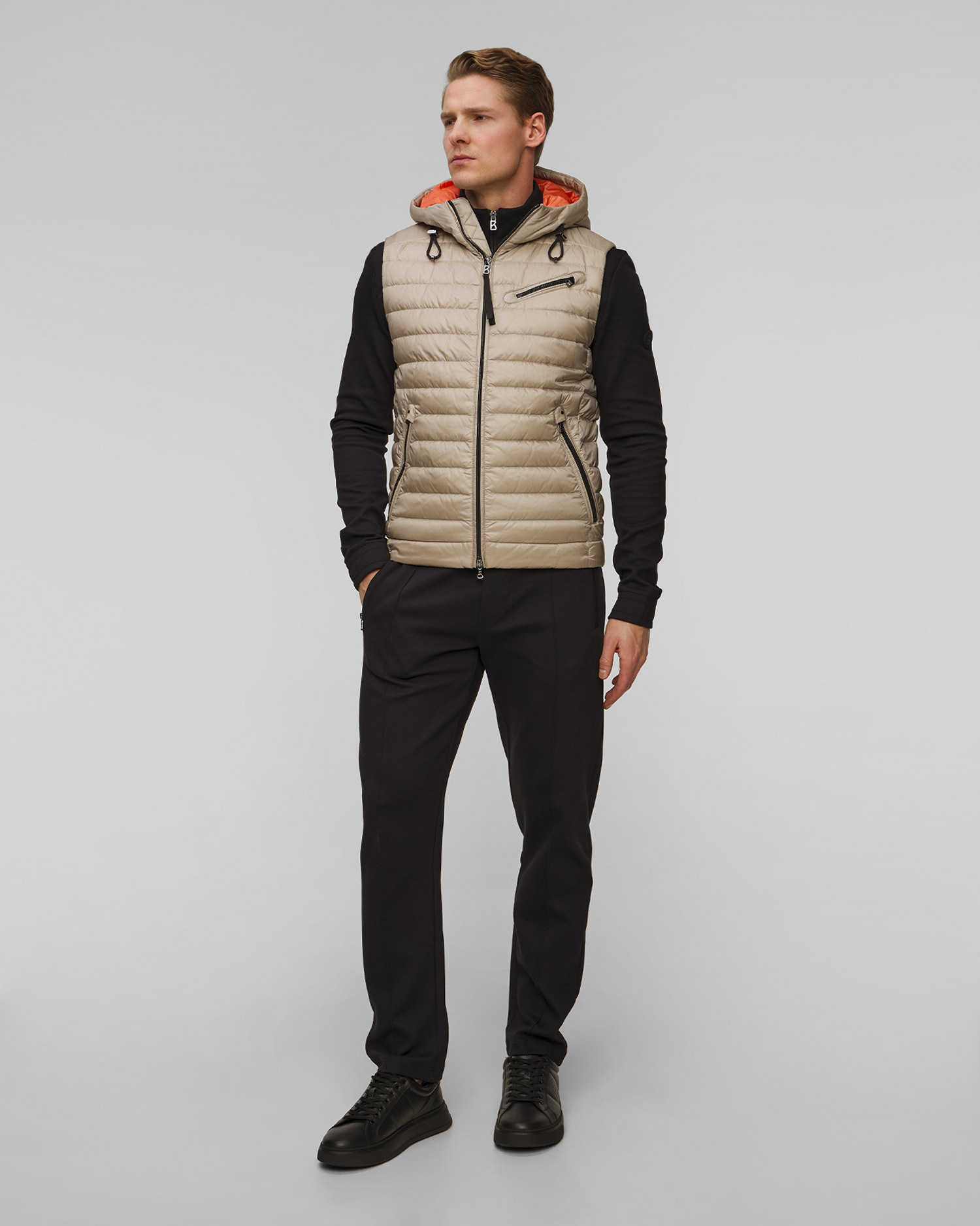Gilet en duvet beige pour hommes BOGNER Lonne-D2
