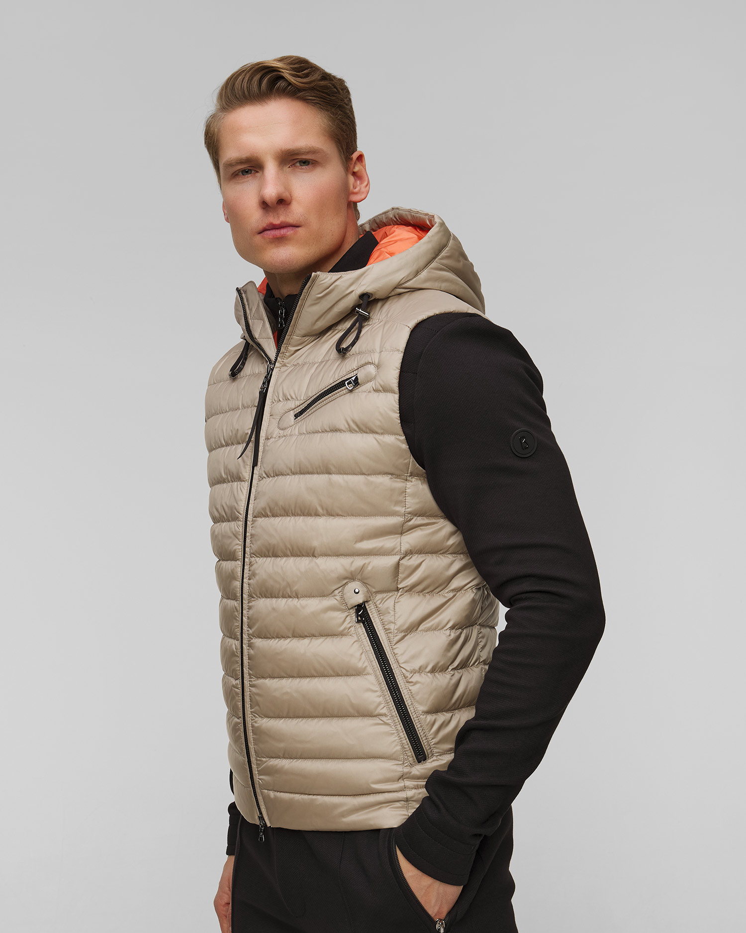 Pánska béžová páperová vesta BOGNER Lonne-D2 